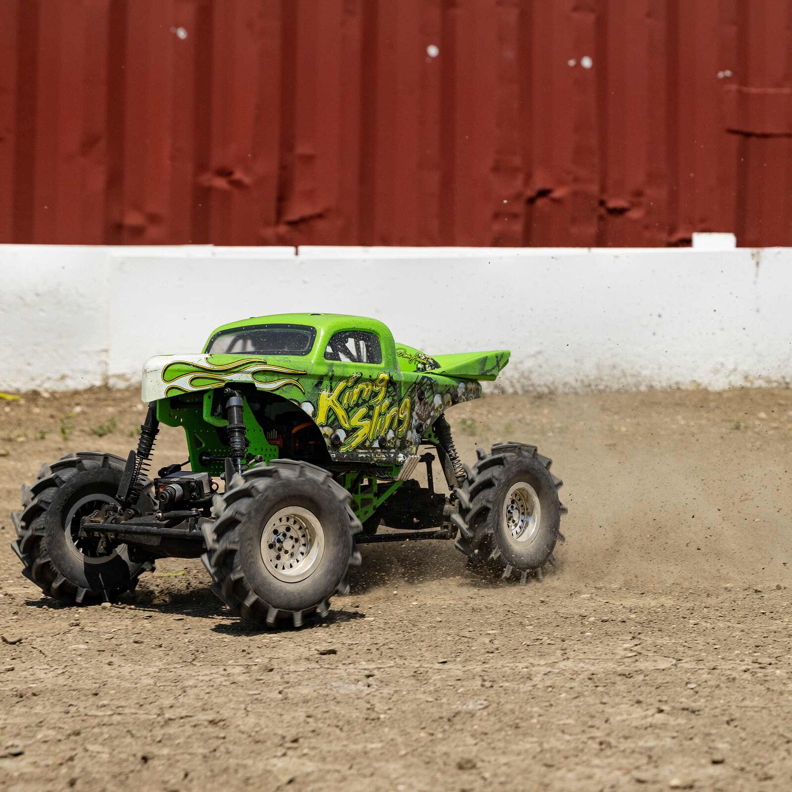 Losi 1/8 LMT Mega Truck King Sling 4S 4X4 RTR Brushless Mega Truck, Green-LOS04024T1