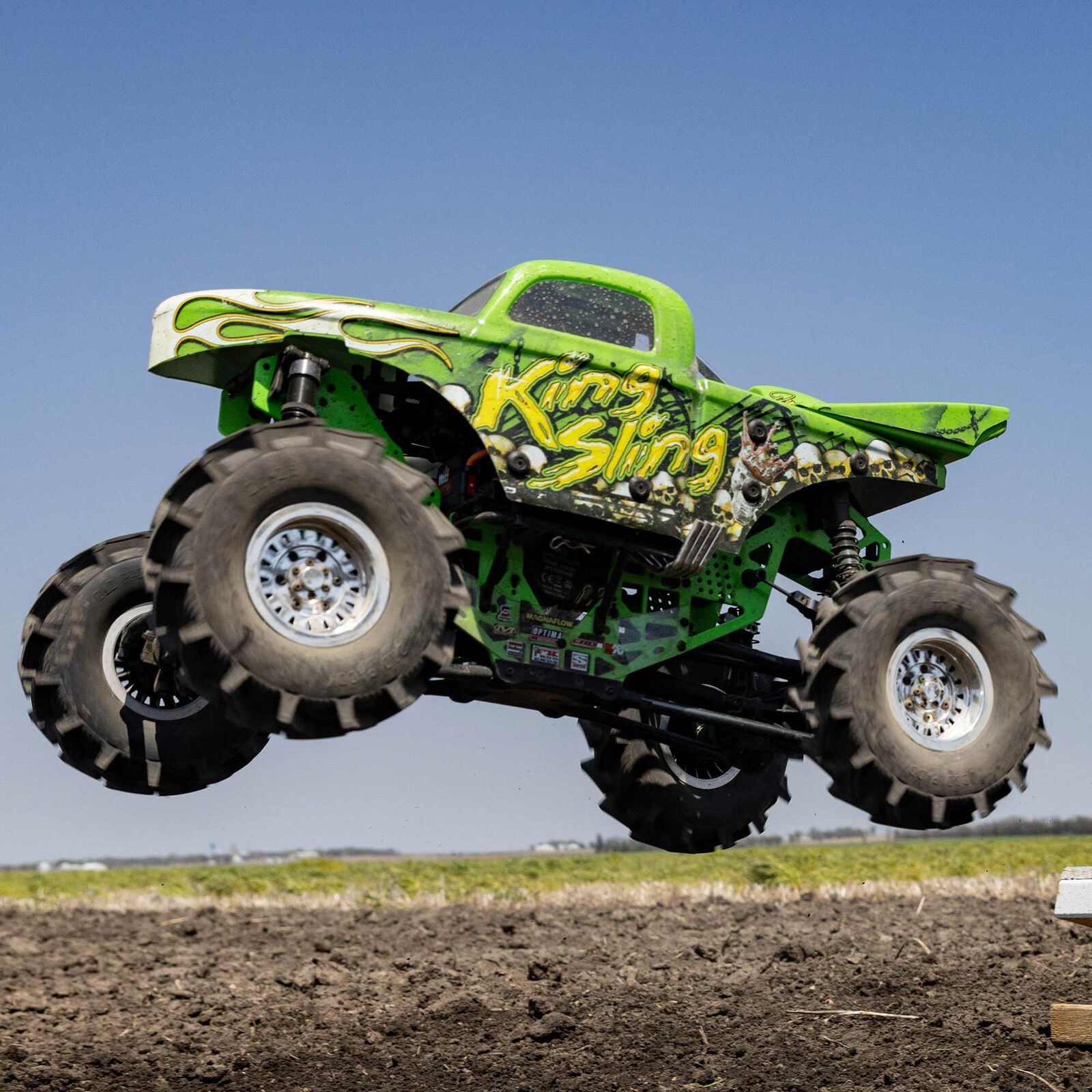 Losi 1/8 LMT Mega Truck King Sling 4S 4X4 RTR Brushless Mega Truck, Green-LOS04024T1