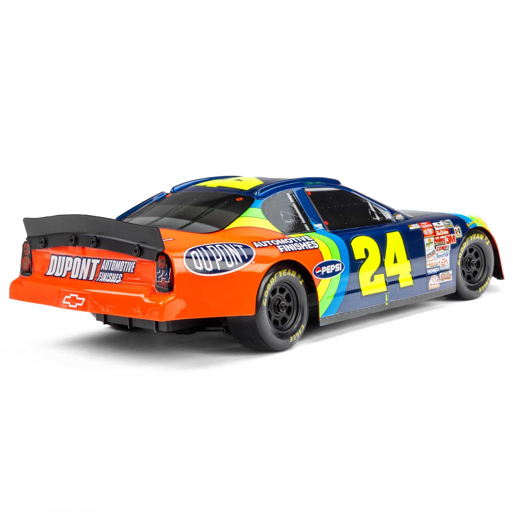 Losi 1/12 NASCAR RC Race Car Jeff Gordon No. 24 Dupont Chevrolet Monte Carlo 2S AWD RTR Brushed On-Road (Battery & Charger Included), Blue