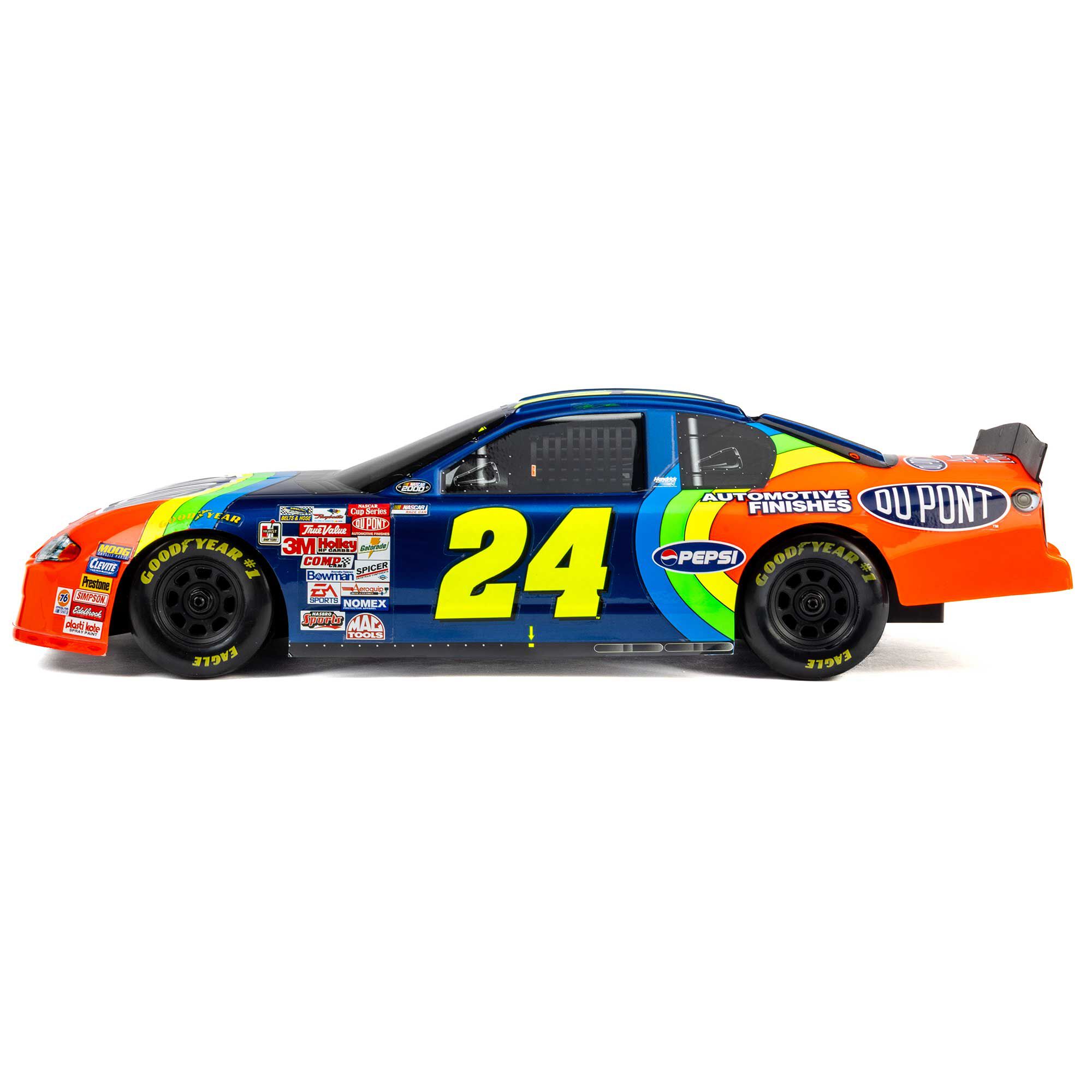 Losi 1/12 NASCAR RC Race Car Jeff Gordon No. 24 Dupont Chevrolet Monte Carlo 2S AWD RTR Brushed On-Road (Battery & Charger Included), Blue