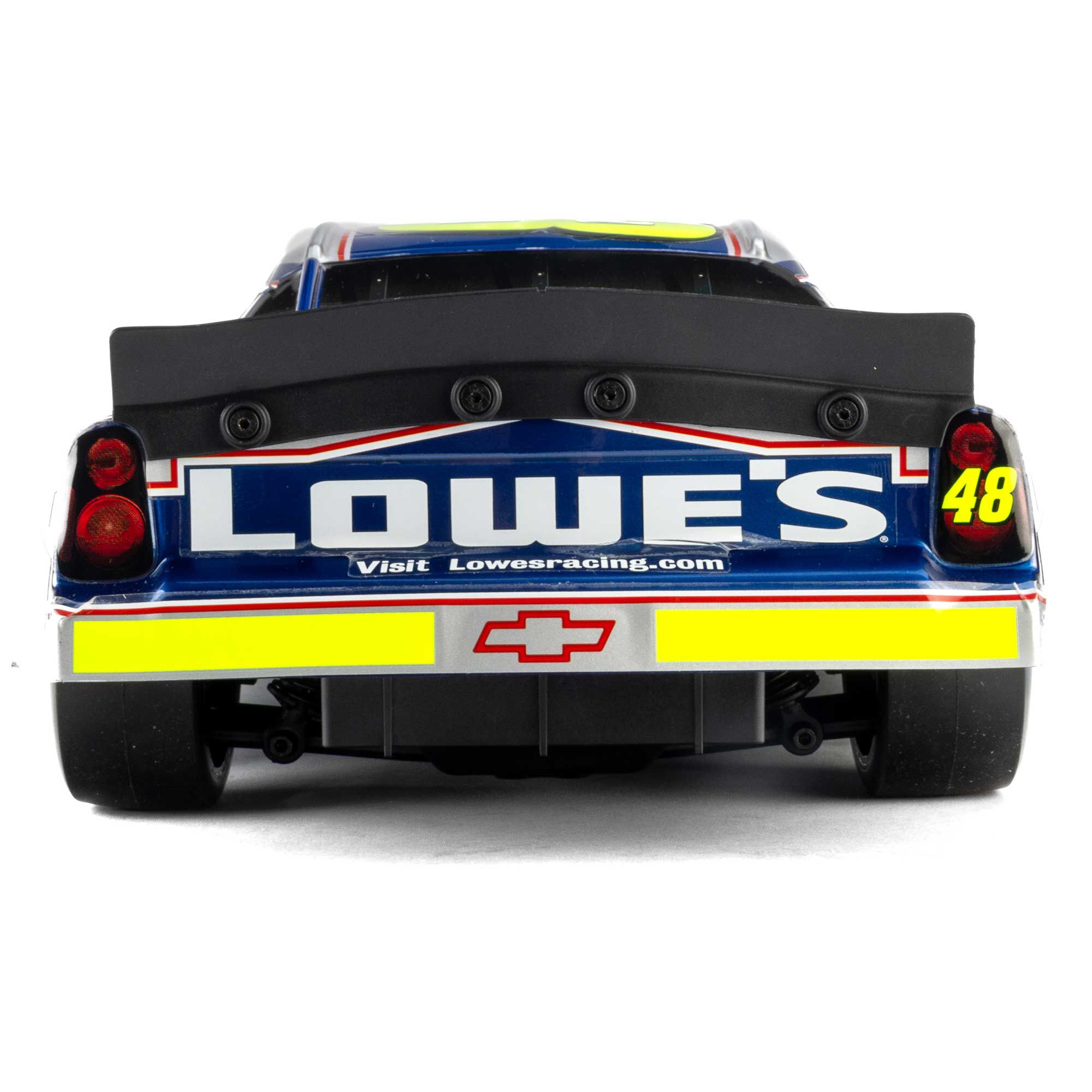 Losi 1/12 NASCAR RC Race Car Jimmie Johnson No. 48 Lowes Chevrolet Monte Carlo 2S AWD RTR Brushed On-Road (Battery & Charger Included), Blue
