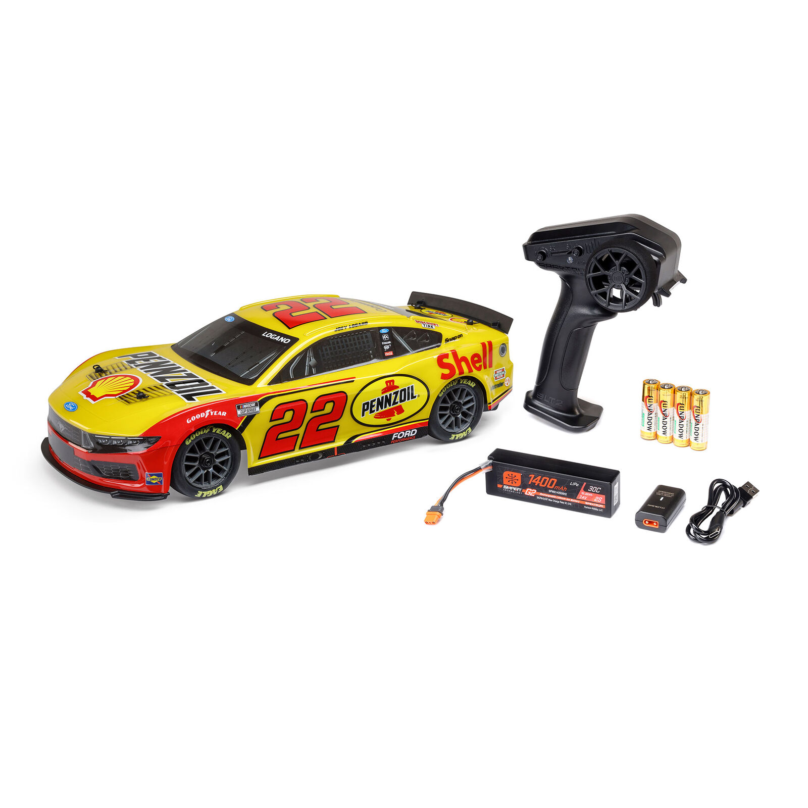 Losi 1:12 NASCAR RC Race Car Kyle Larson No.5 Valvoline 2025 Chevrolet Camaro ZL1 2S AWD RTR Brushed On-Road-LOS1122505