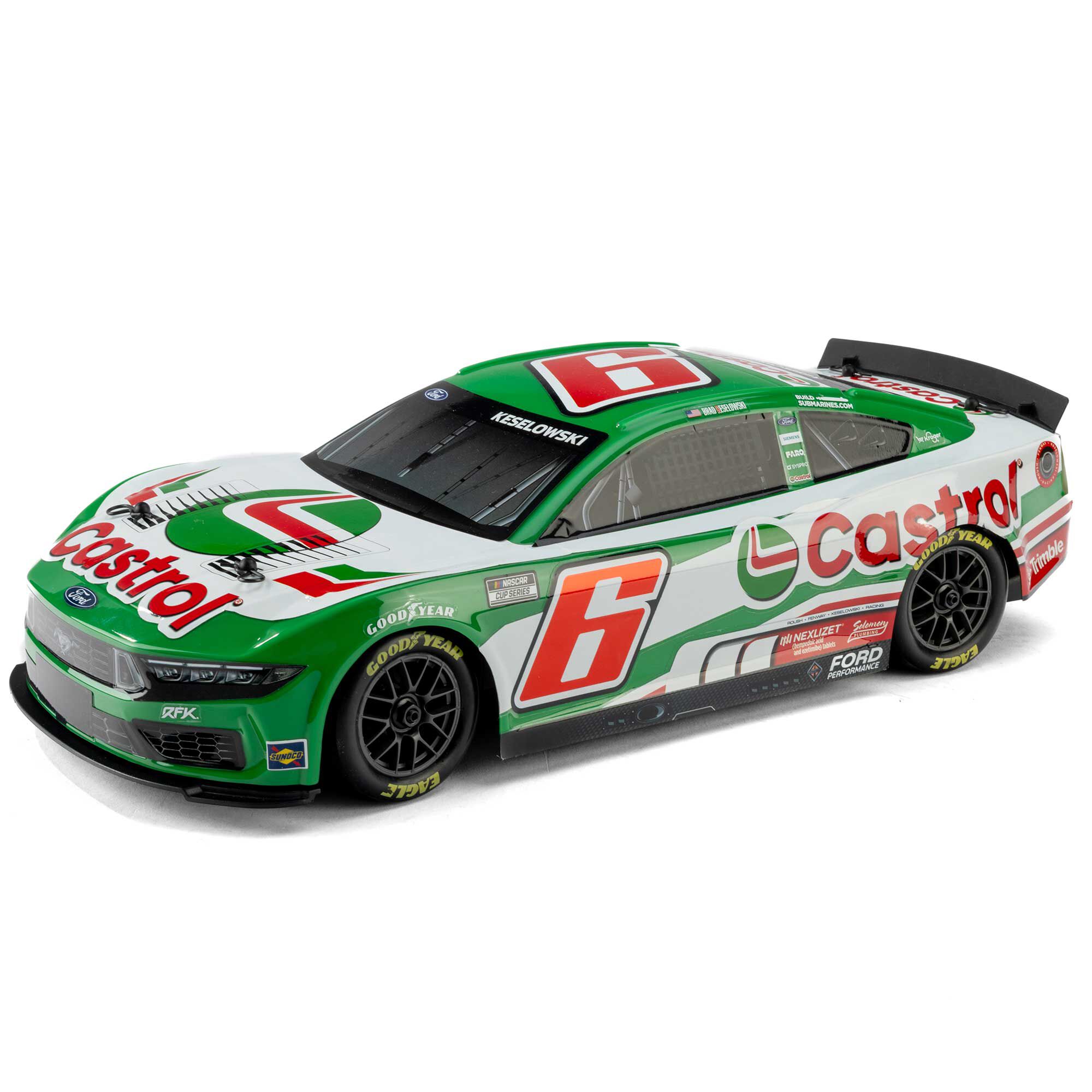 Losi 1:12 NASCAR RC Race Car Brad Keselowski No. 6 2026 Castrol Ford Mustang 2S AWD RTR Brushed On-Road-LOS1122606
