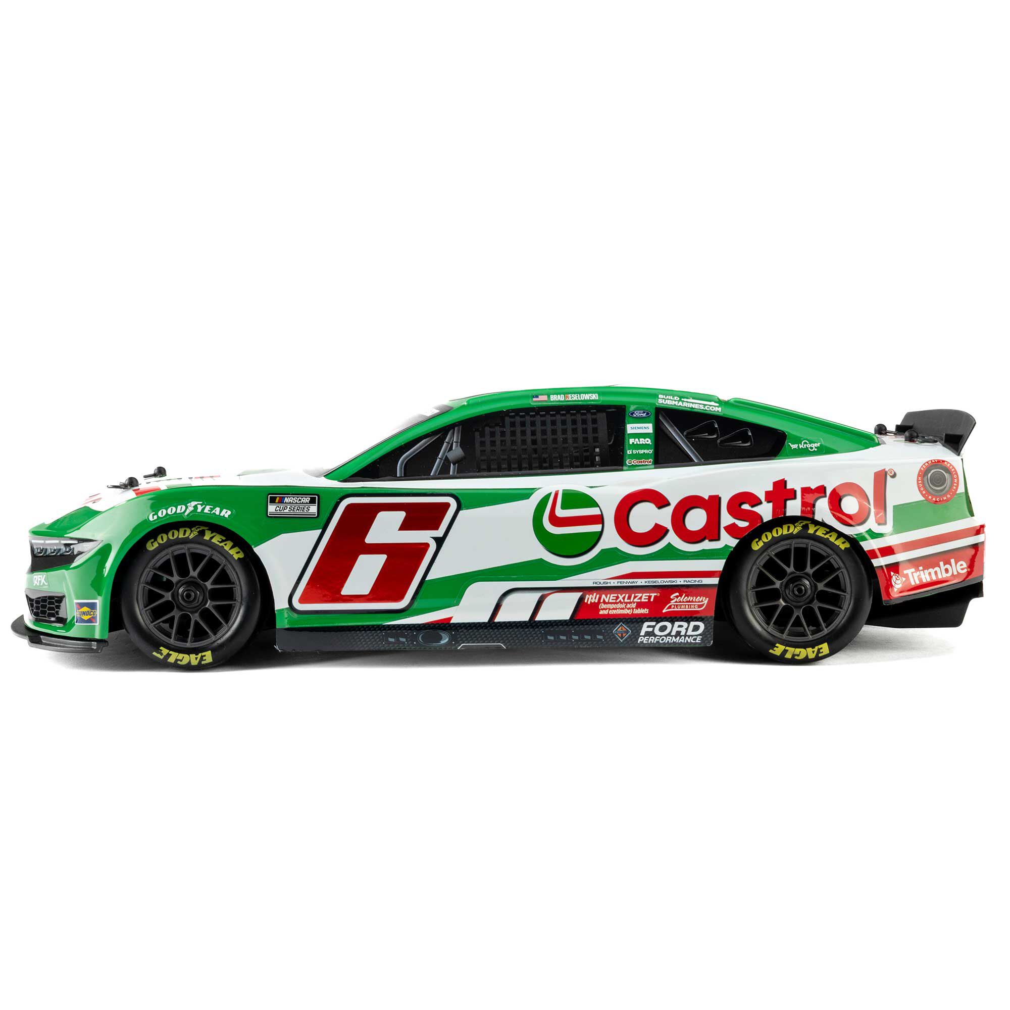 Losi 1:12 NASCAR RC Race Car Brad Keselowski No. 6 2026 Castrol Ford Mustang 2S AWD RTR Brushed On-Road-LOS1122606