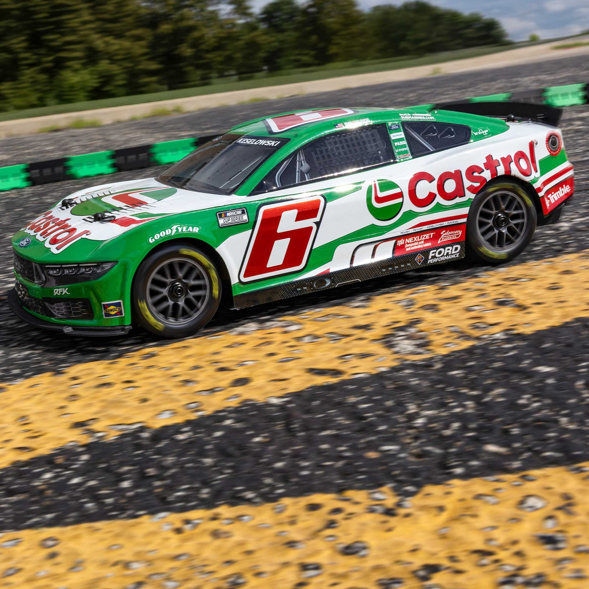 Losi 1:12 NASCAR RC Race Car Brad Keselowski No. 6 2026 Castrol Ford Mustang 2S AWD RTR Brushed On-Road-LOS1122606