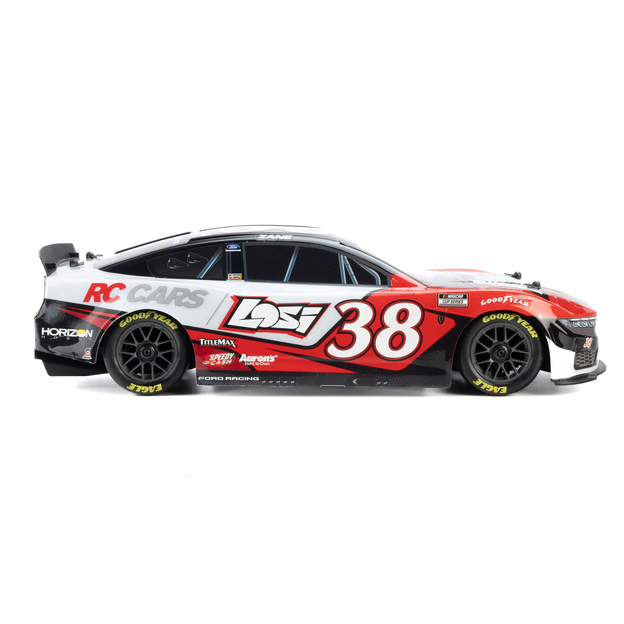 Losi 1:12 NASCAR RC Race Car Zane Smith No. 38 2026 Losi Ford Mustang 2S AWD RTR Brushed On-Road (Battery & Charger Included)