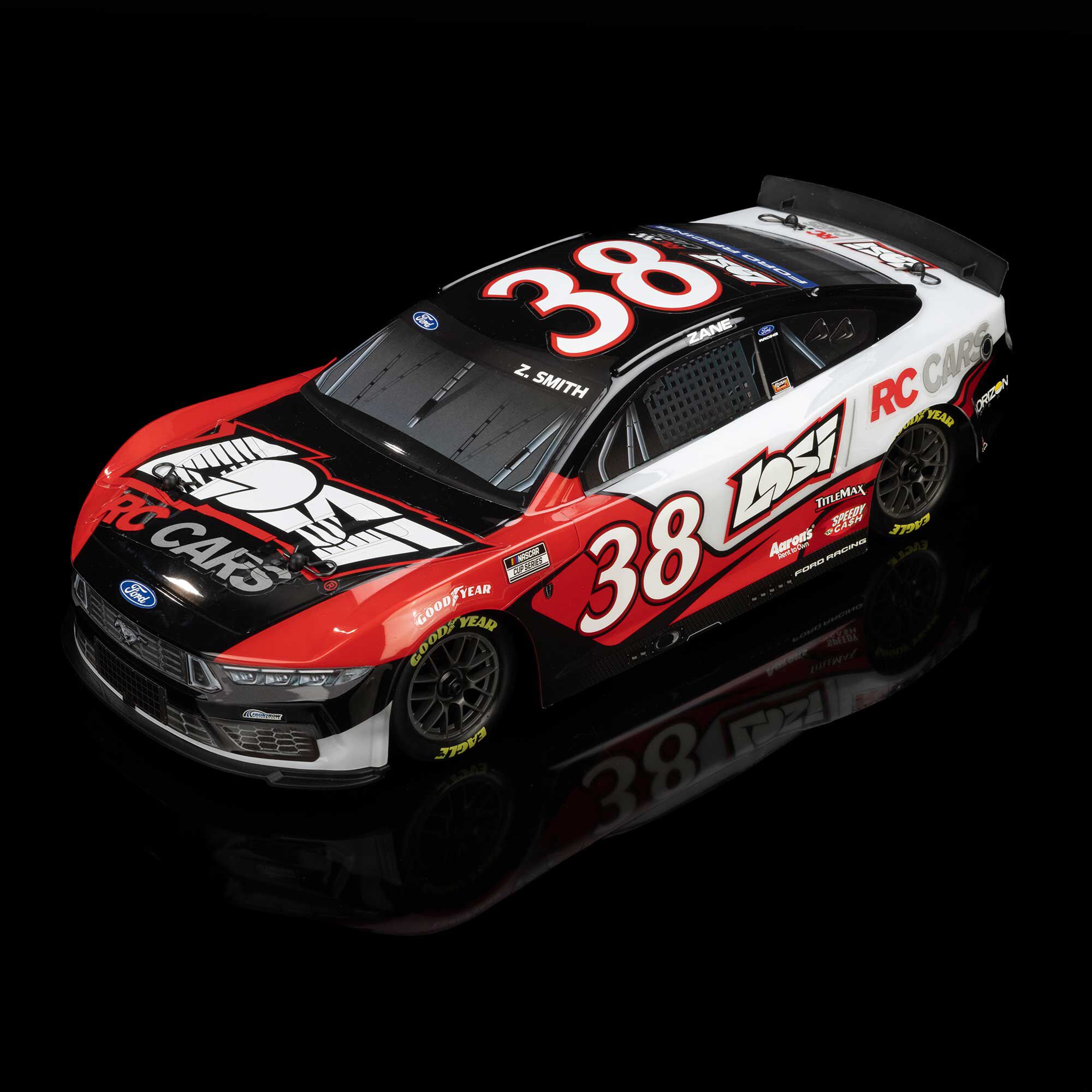 Losi 1:12 NASCAR RC Race Car Zane Smith No. 38 2026 Losi Ford Mustang 2S AWD RTR Brushed On-Road (Battery & Charger Included)