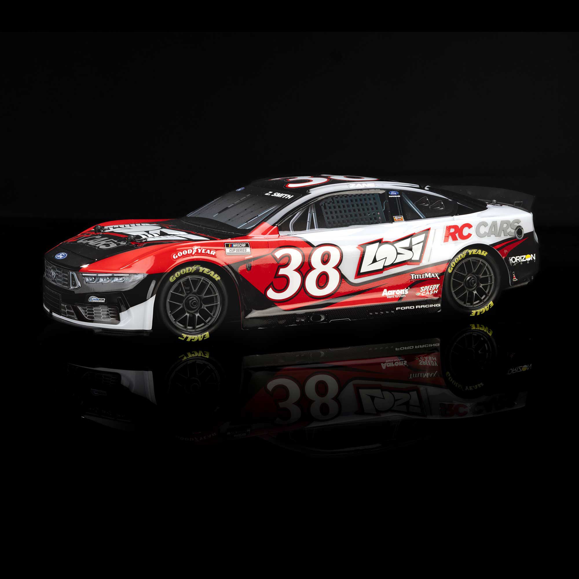 Losi 1:12 NASCAR RC Race Car Zane Smith No. 38 2026 Losi Ford Mustang 2S AWD RTR Brushed On-Road (Battery & Charger Included)