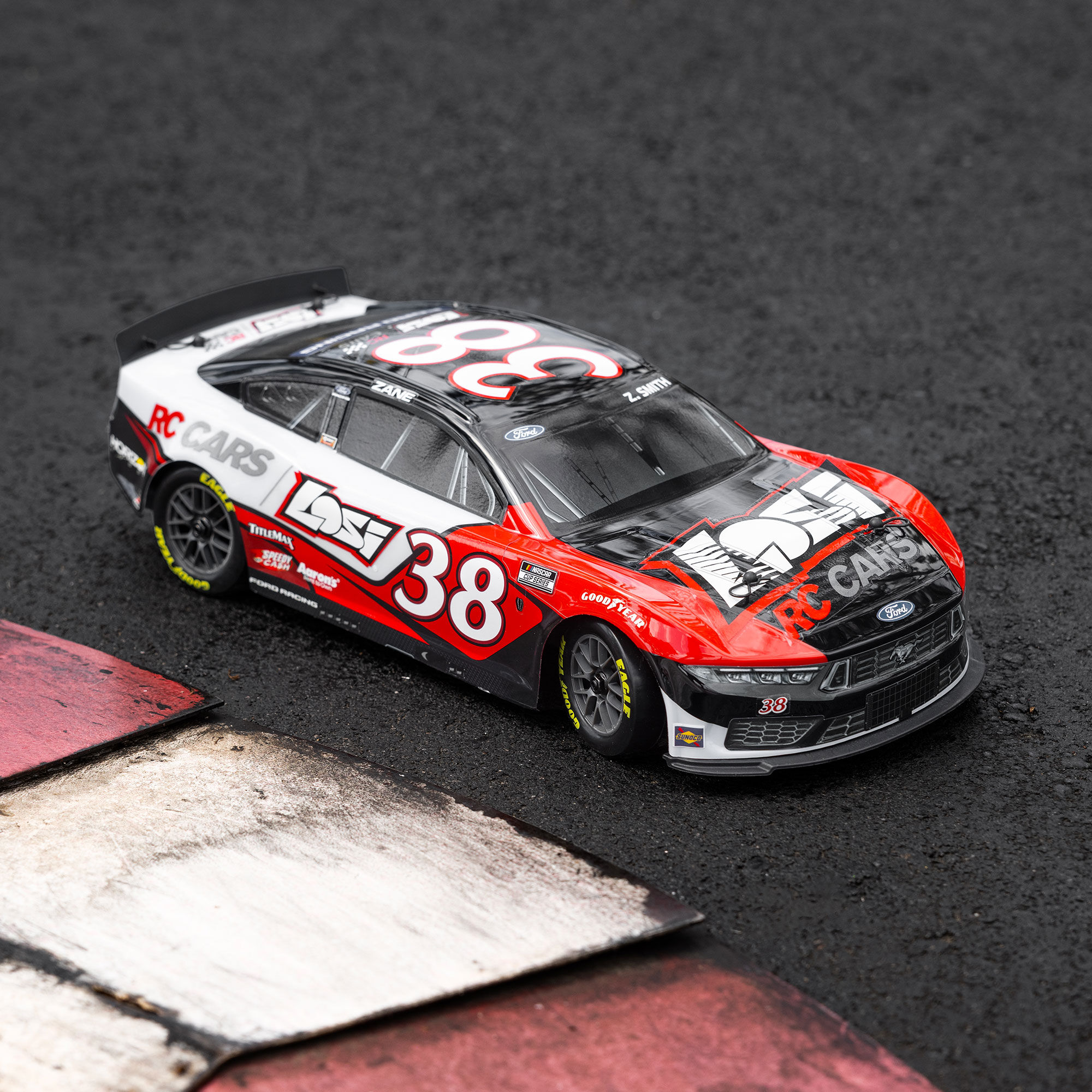 Losi 1:12 NASCAR RC Race Car Zane Smith No. 38 2026 Losi Ford Mustang 2S AWD RTR Brushed On-Road (Battery & Charger Included)