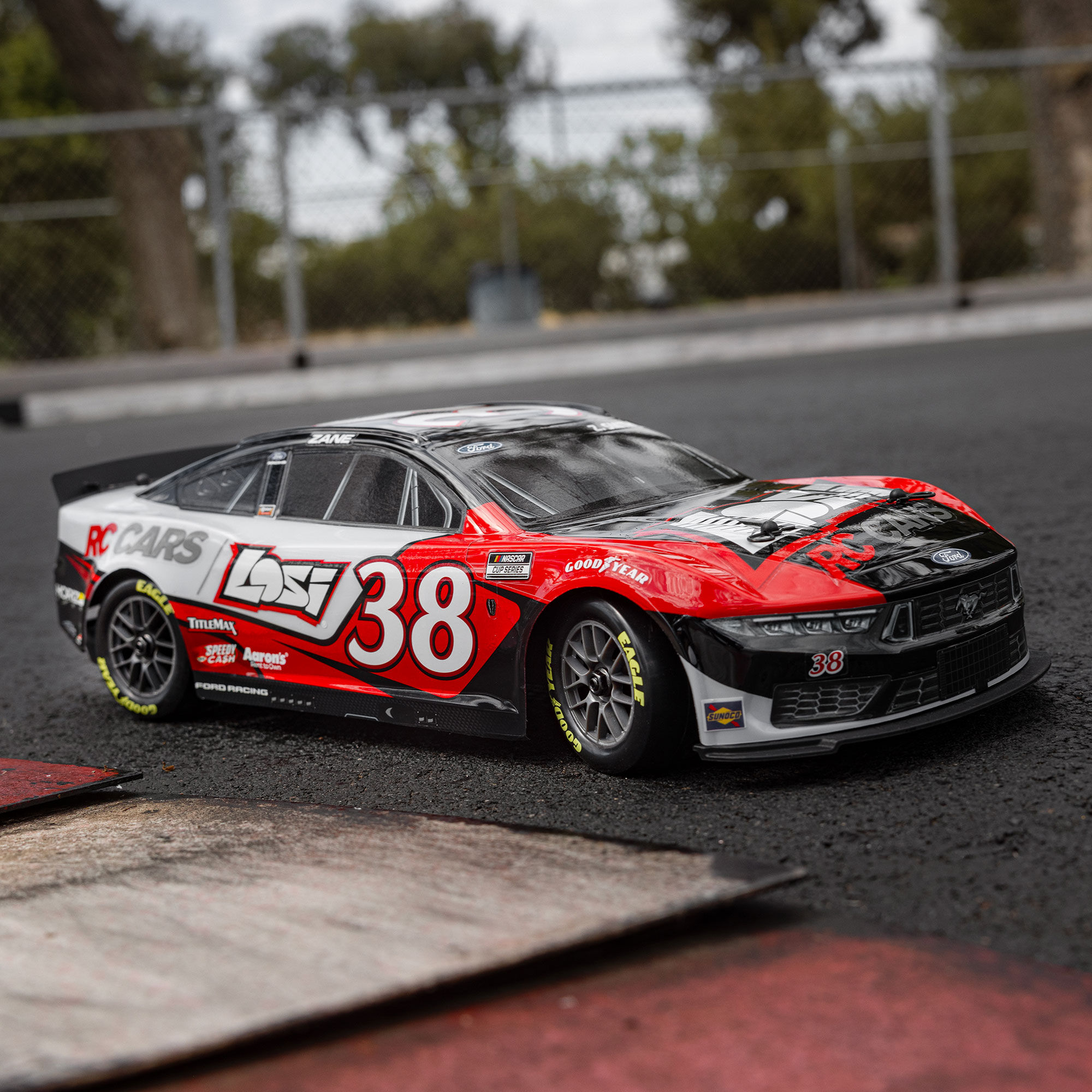 Losi 1:12 NASCAR RC Race Car Zane Smith No. 38 2026 Losi Ford Mustang 2S AWD RTR Brushed On-Road (Battery & Charger Included)