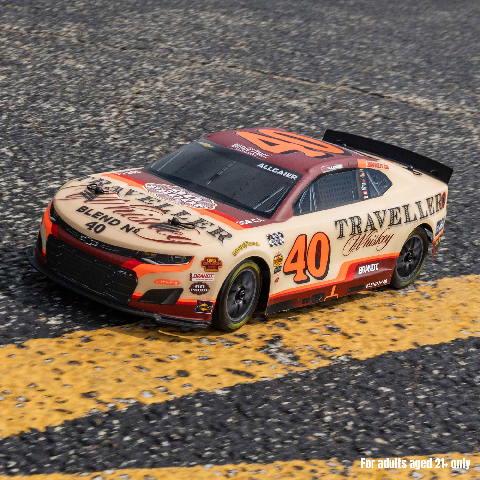 Losi 1:12 NASCAR RC Race Car Justin Allgaier No. 40 2026 Traveller Whiskey Chevrolet ZL1 2S AWD RTR-LOS1122640