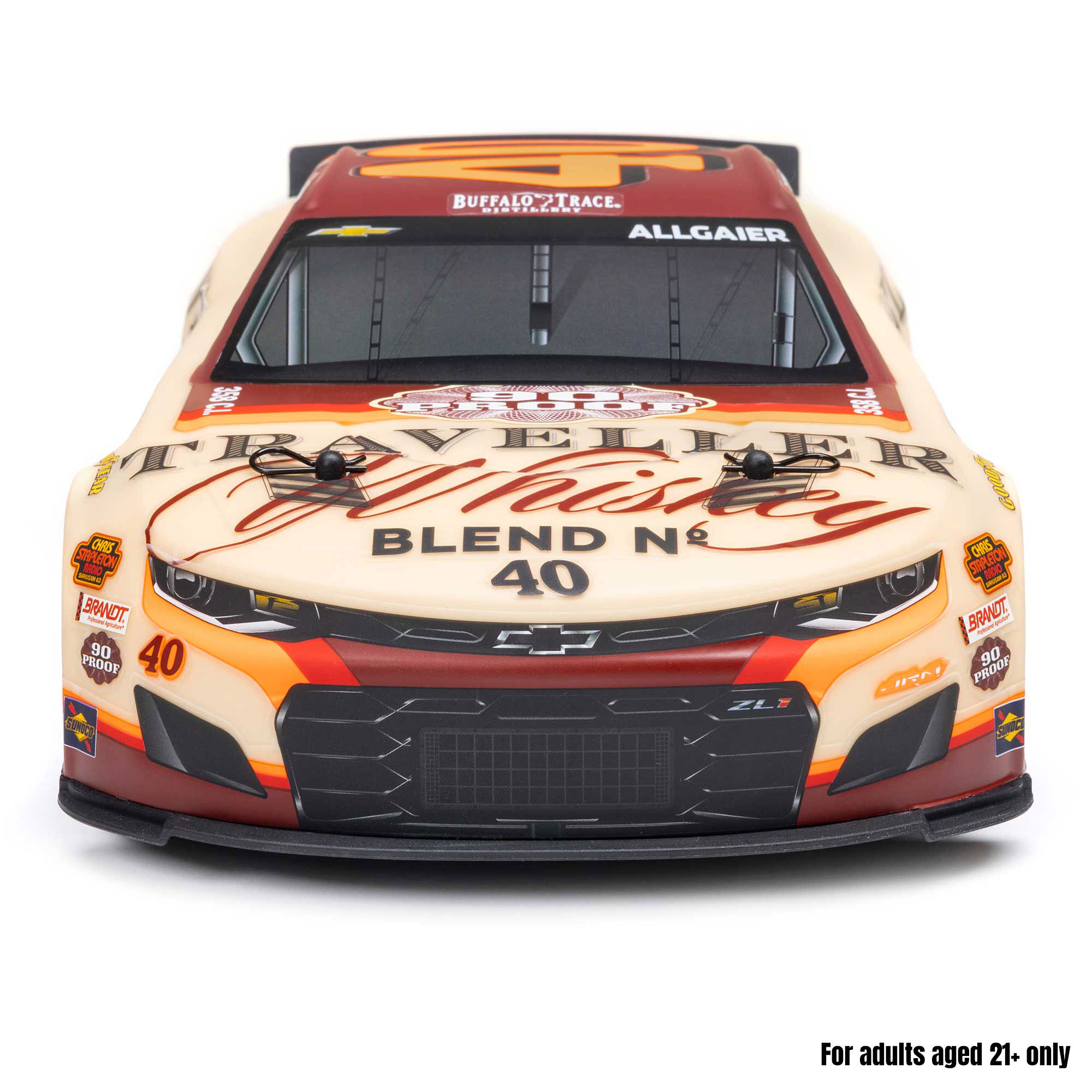 Losi 1:12 NASCAR RC Race Car Justin Allgaier No. 40 2026 Traveller Whiskey Chevrolet ZL1 2S AWD RTR-LOS1122640