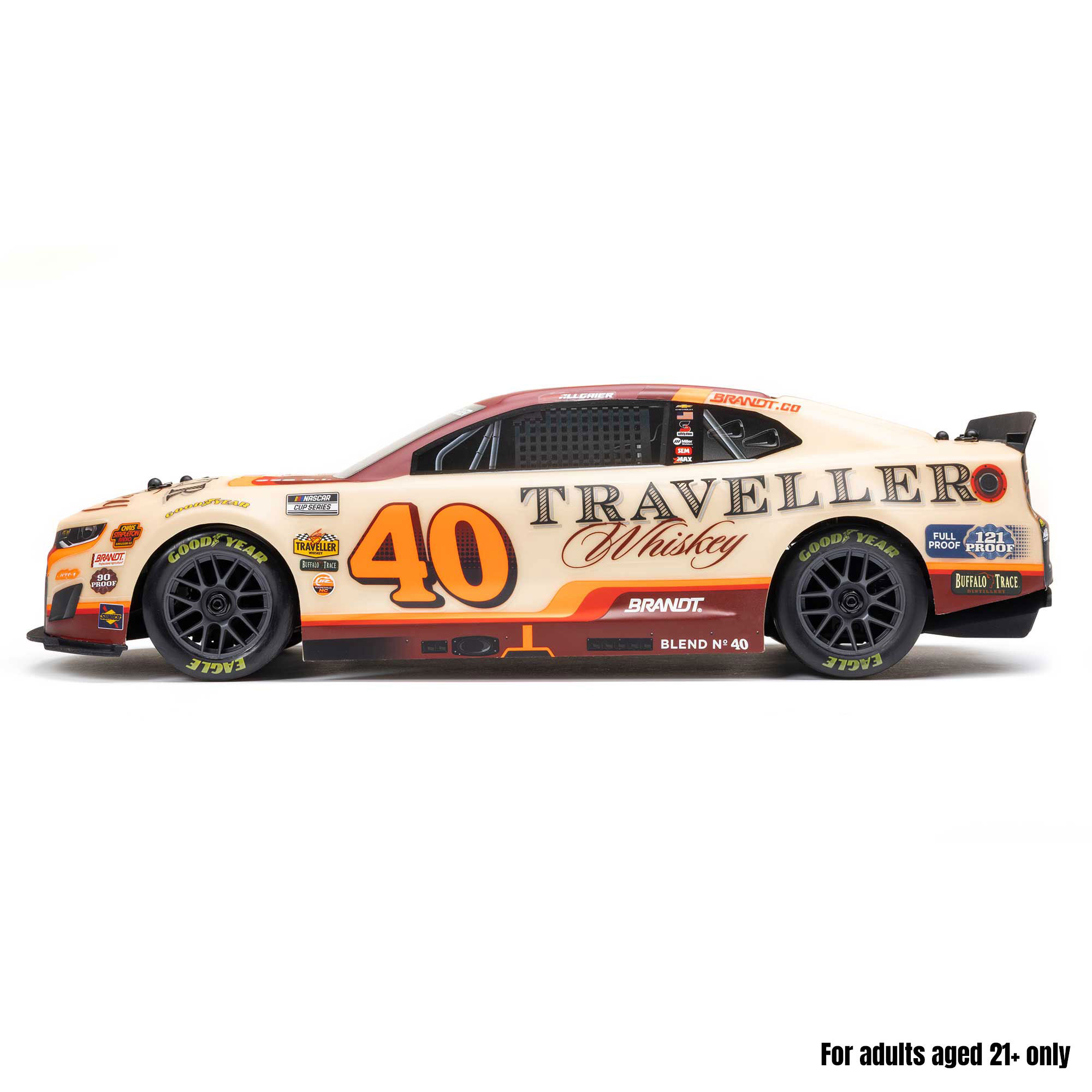 Losi 1:12 NASCAR RC Race Car Justin Allgaier No. 40 2026 Traveller Whiskey Chevrolet ZL1 2S AWD RTR-LOS1122640
