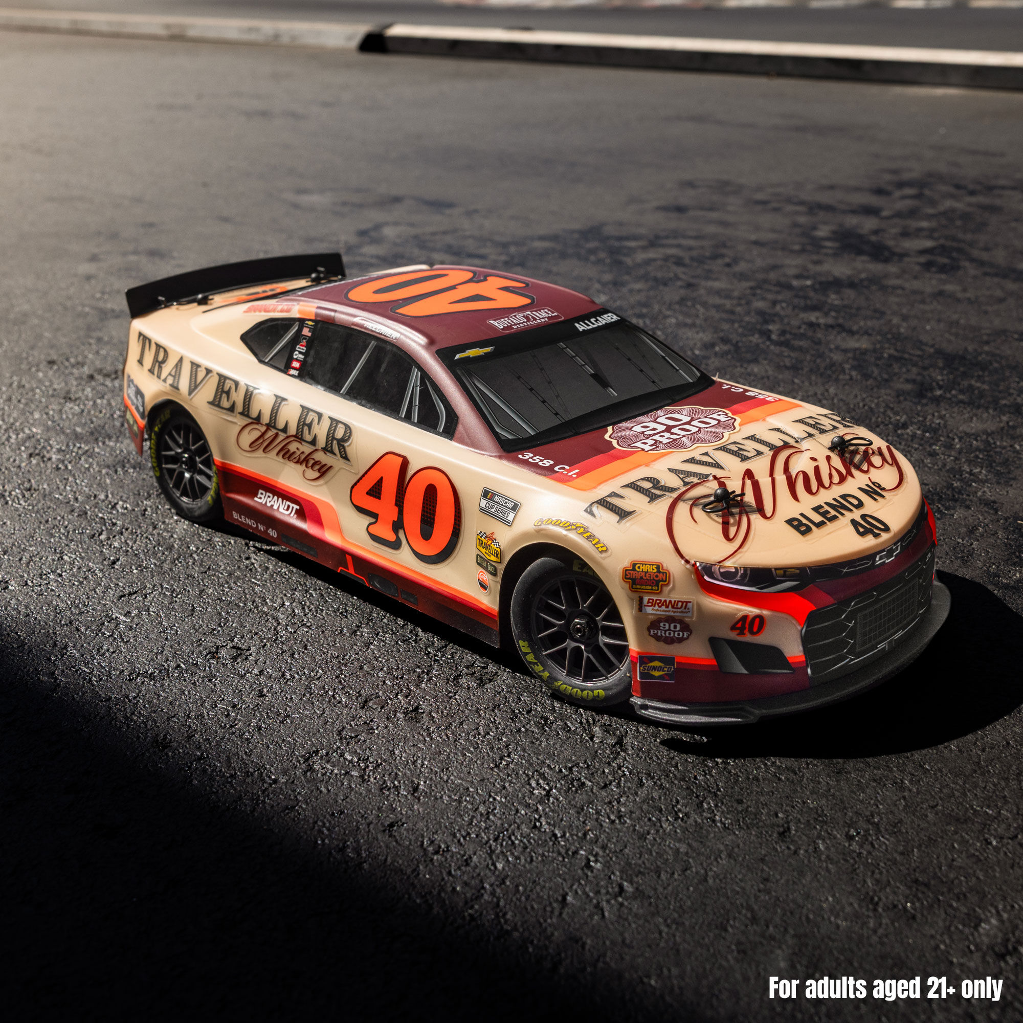 Losi 1:12 NASCAR RC Race Car Justin Allgaier No. 40 2026 Traveller Whiskey Chevrolet ZL1 2S AWD RTR-LOS1122640