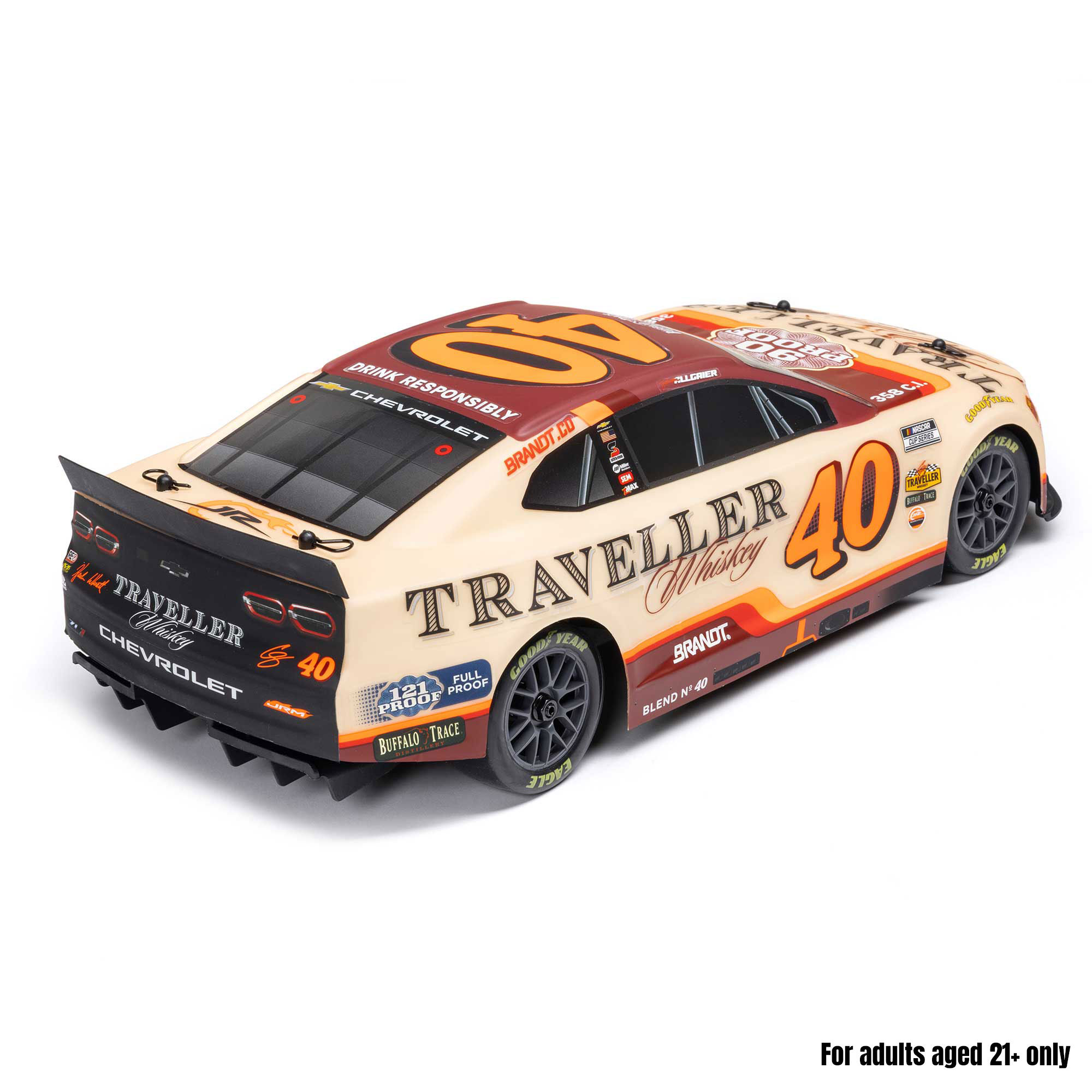 Losi 1:12 NASCAR RC Race Car Justin Allgaier No. 40 2026 Traveller Whiskey Chevrolet ZL1 2S AWD RTR-LOS1122640