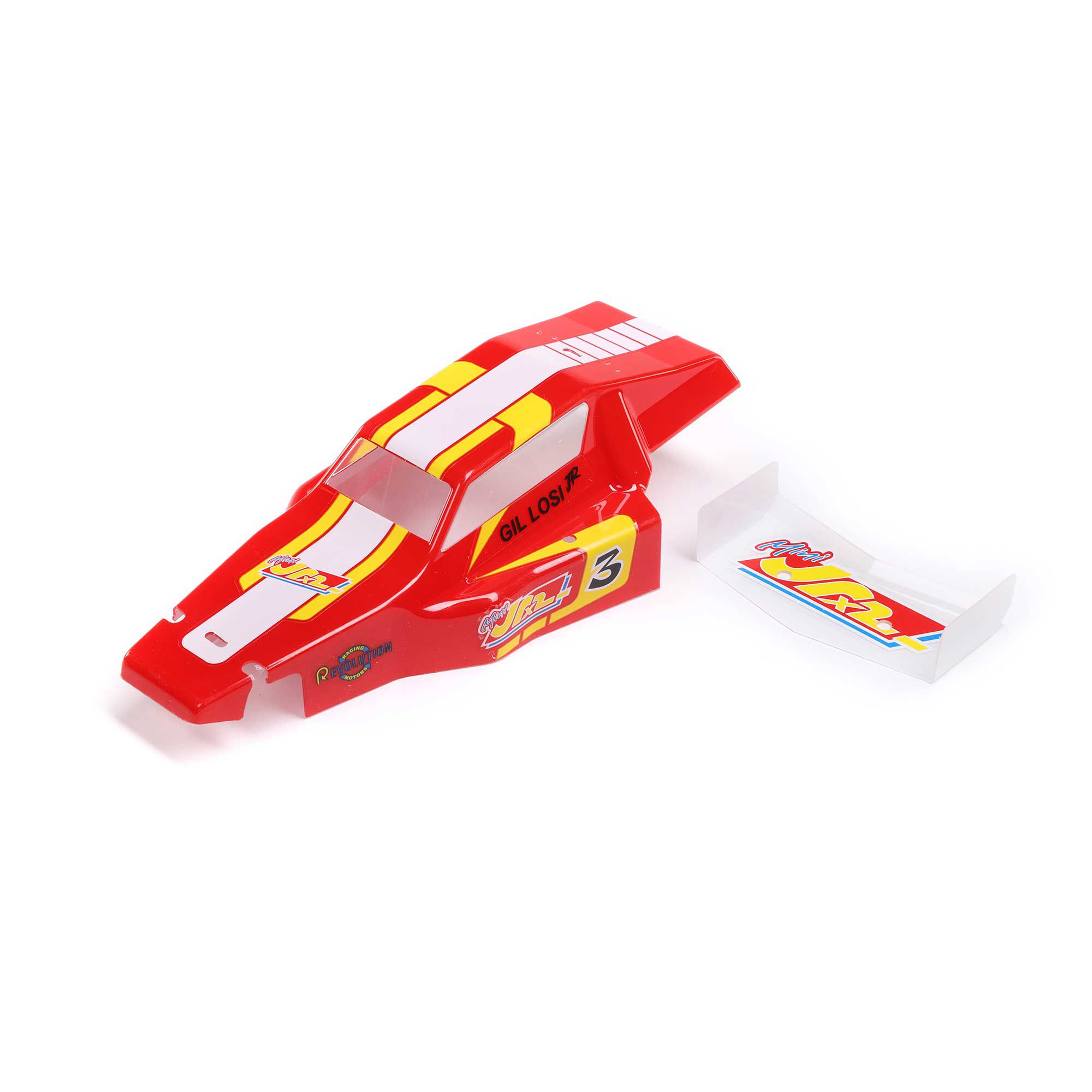 Losi Body & Wing, Red: Mini JRX2-LOS210026