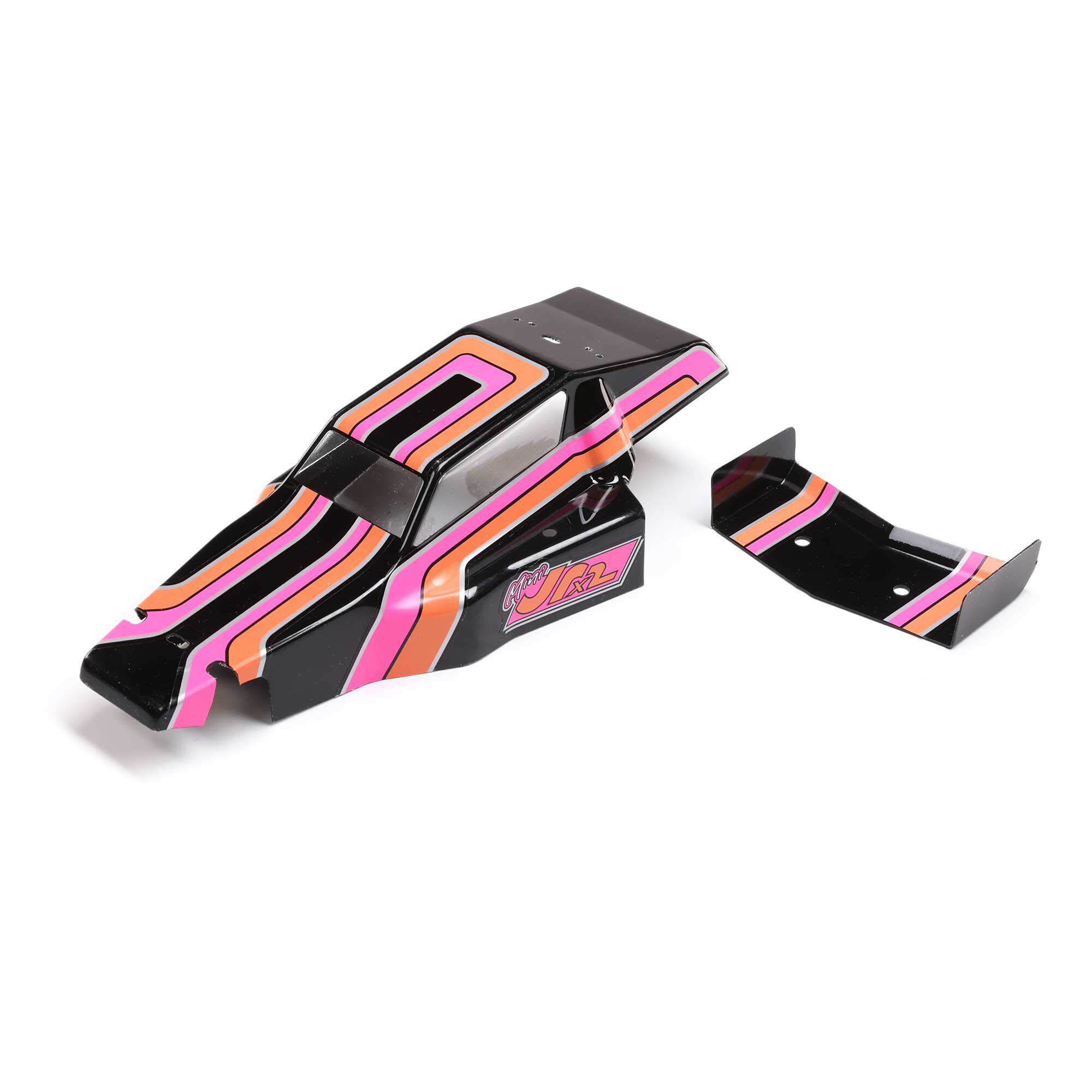 Losi Body & Wing, Black: Mini JRX2-LOS210027