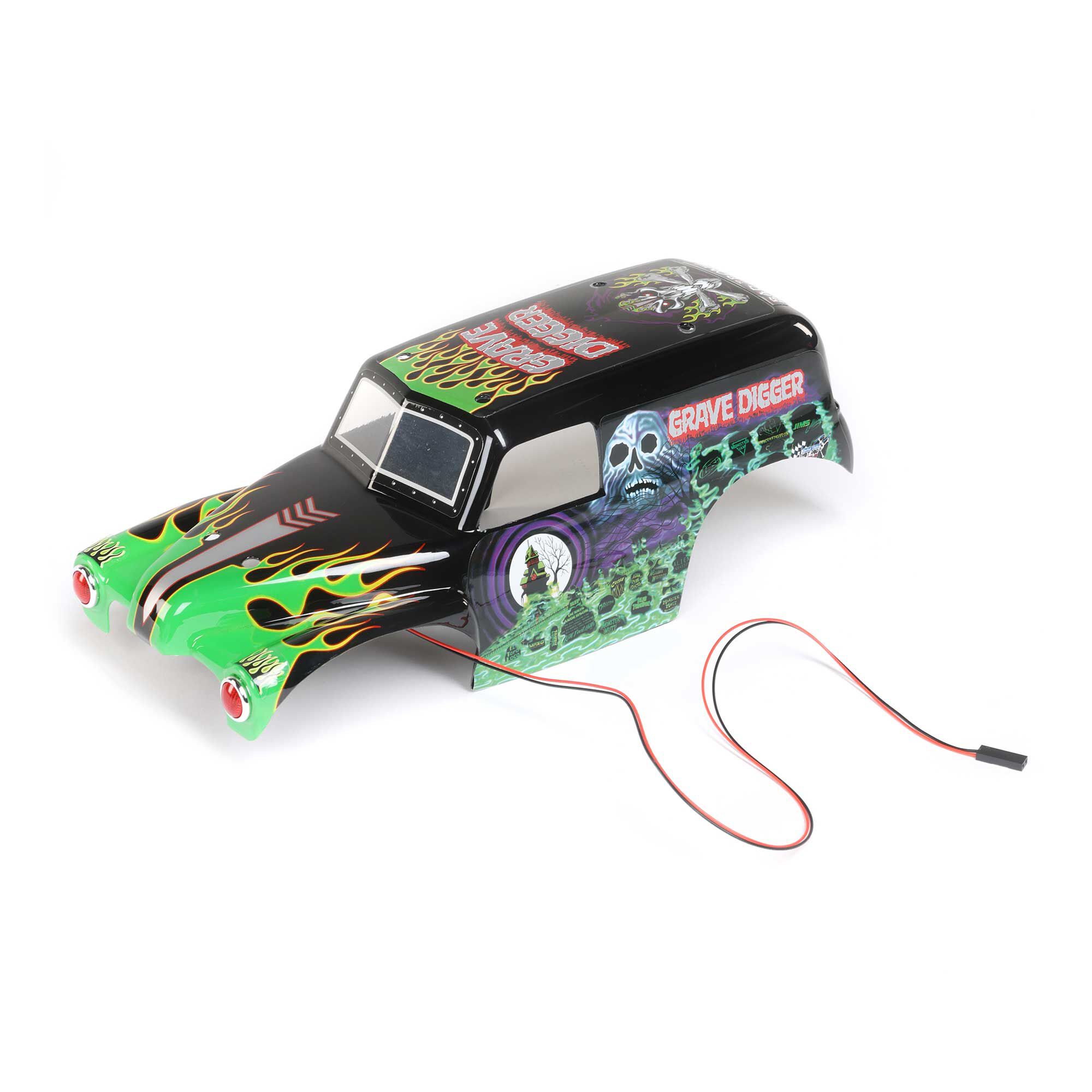 Losi Body Set, Grave Digger, Painted: Mini LMT-LOS210044