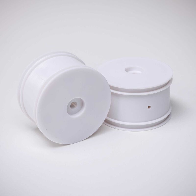 Losi Rear Wheel, Yellow / White (2): Mini-B-LOS41026