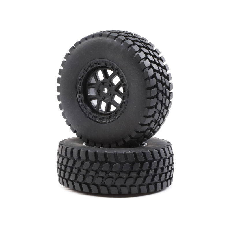 Losi 1/10 Alpine Front/Rear 2.2/3.0 Pre-Mounted Tires, 12mm Hex (2): Baja Rey-LOS43025