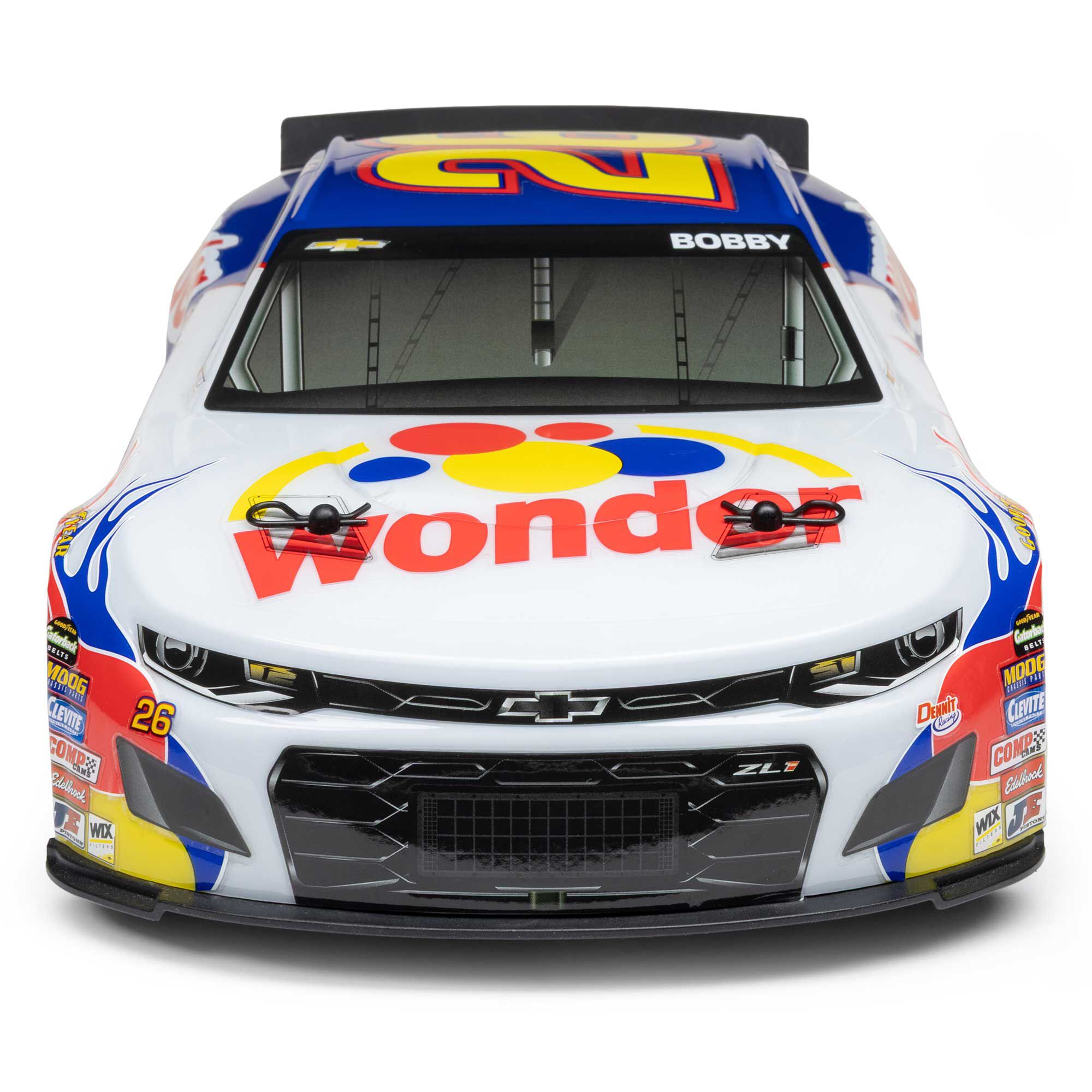 Losi 1:12 NASCAR RC Race Car Ricky Bobby No. 26 2026 Wonder Bread Chevrolet ZL1 2S AWD RTR Brushed On-Road-LOSF1122626
