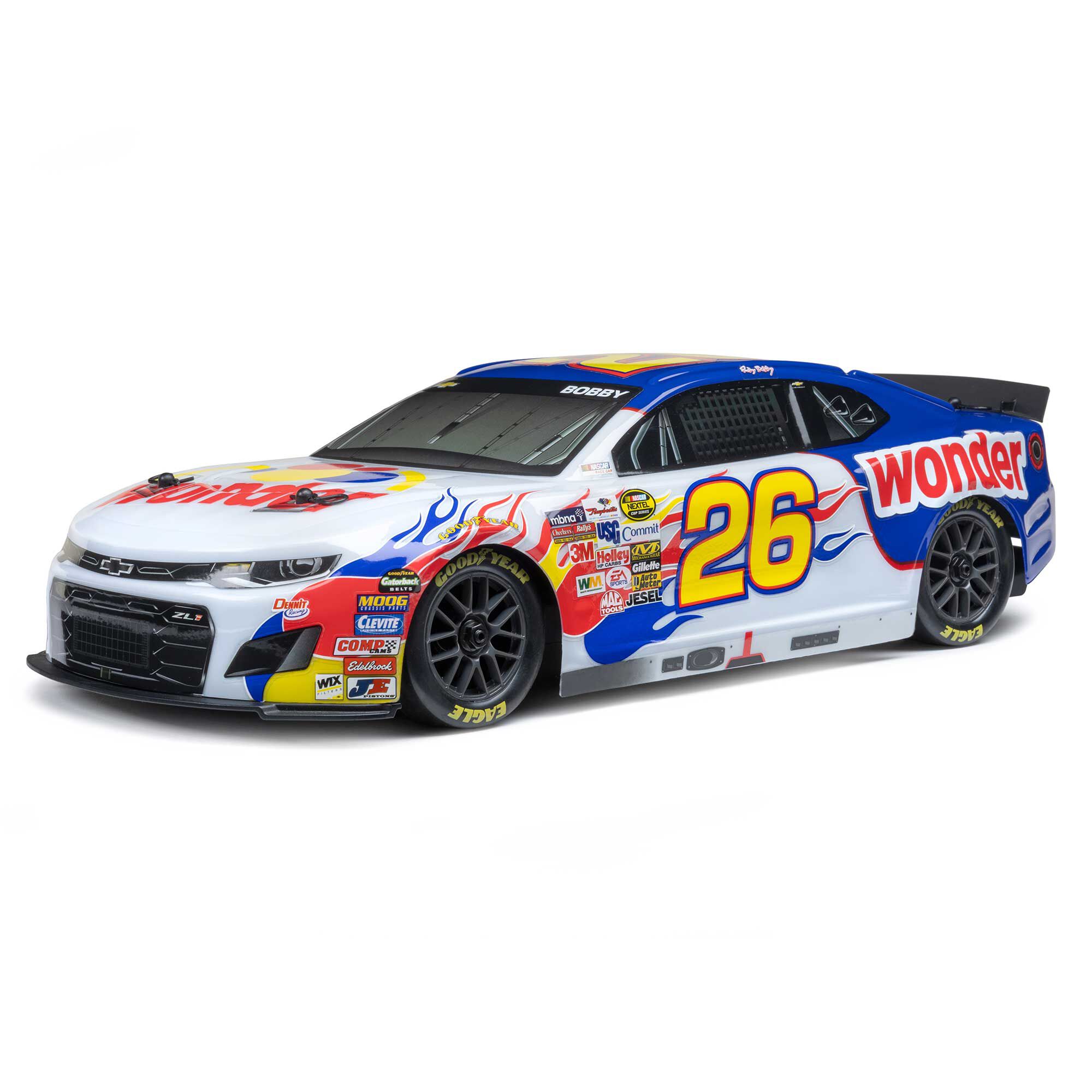 Losi 1:12 NASCAR RC Race Car Ricky Bobby No. 26 2026 Wonder Bread Chevrolet ZL1 2S AWD RTR Brushed On-Road-LOSF1122626
