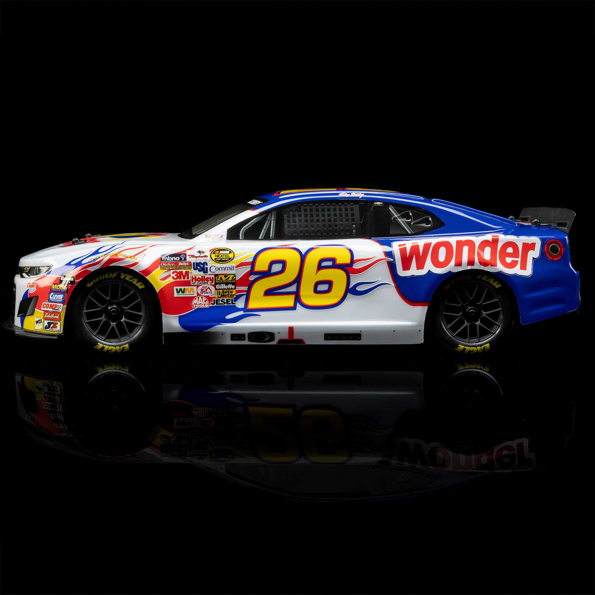 Losi 1:12 NASCAR RC Race Car Ricky Bobby No. 26 2026 Wonder Bread Chevrolet ZL1 2S AWD RTR Brushed On-Road-LOSF1122626