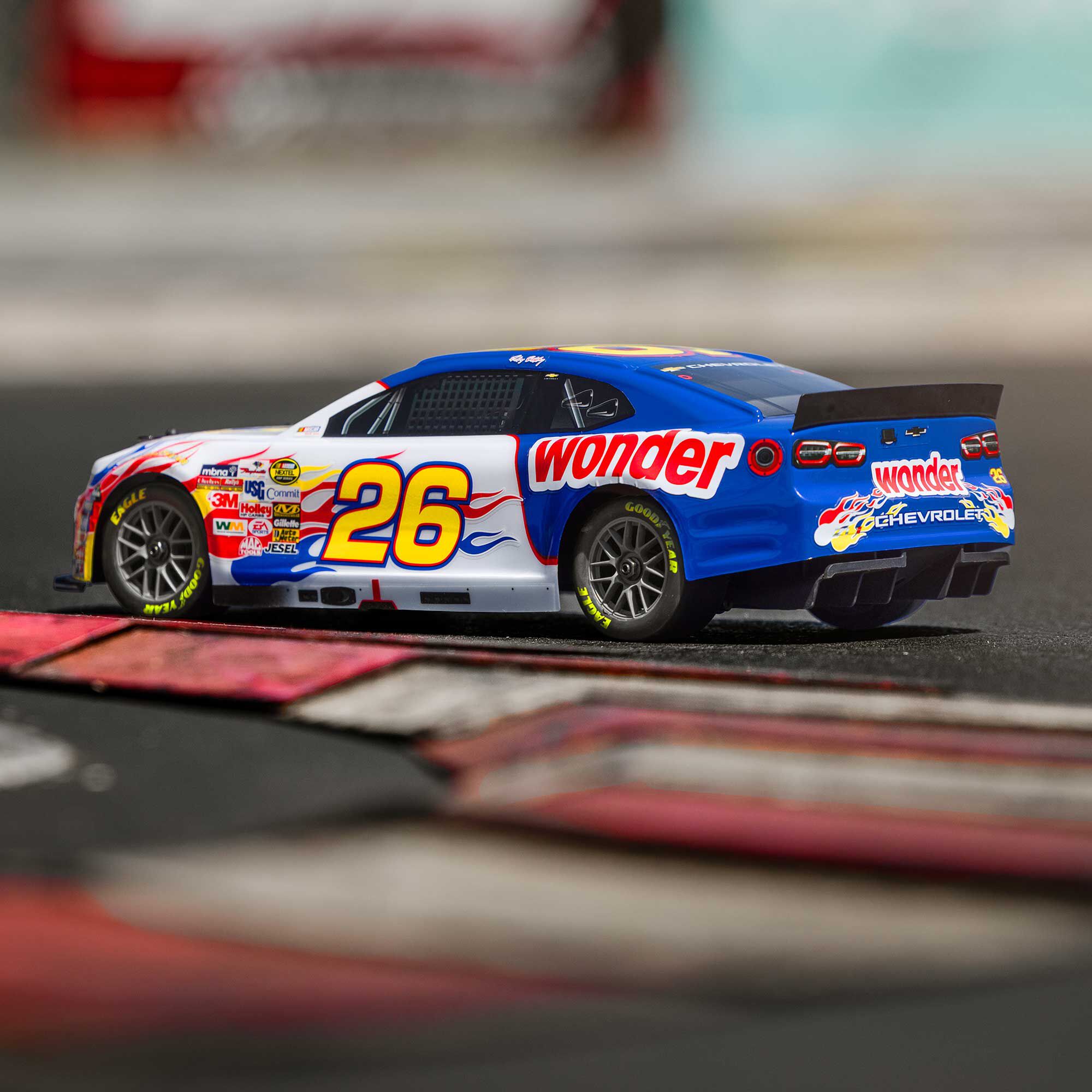 Losi 1:12 NASCAR RC Race Car Ricky Bobby No. 26 2026 Wonder Bread Chevrolet ZL1 2S AWD RTR Brushed On-Road-LOSF1122626