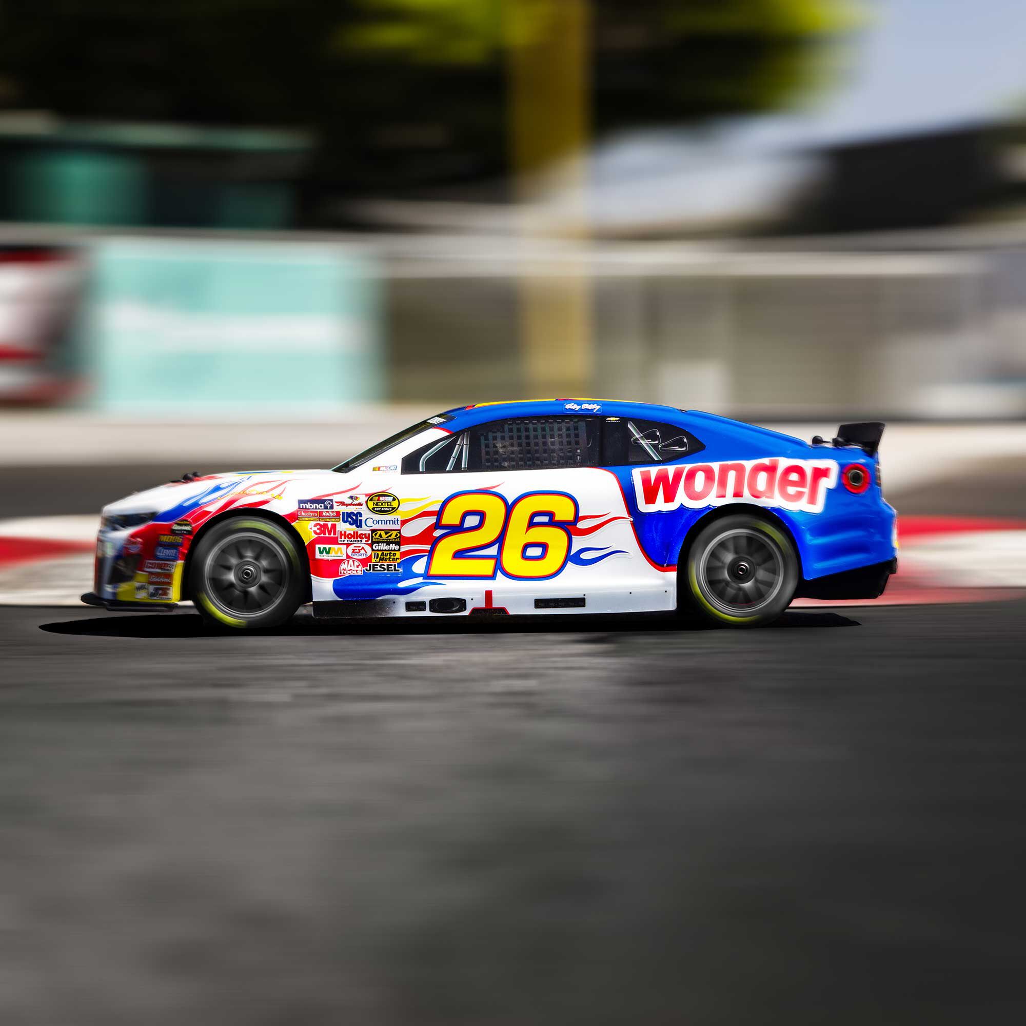 Losi 1:12 NASCAR RC Race Car Ricky Bobby No. 26 2026 Wonder Bread Chevrolet ZL1 2S AWD RTR Brushed On-Road-LOSF1122626