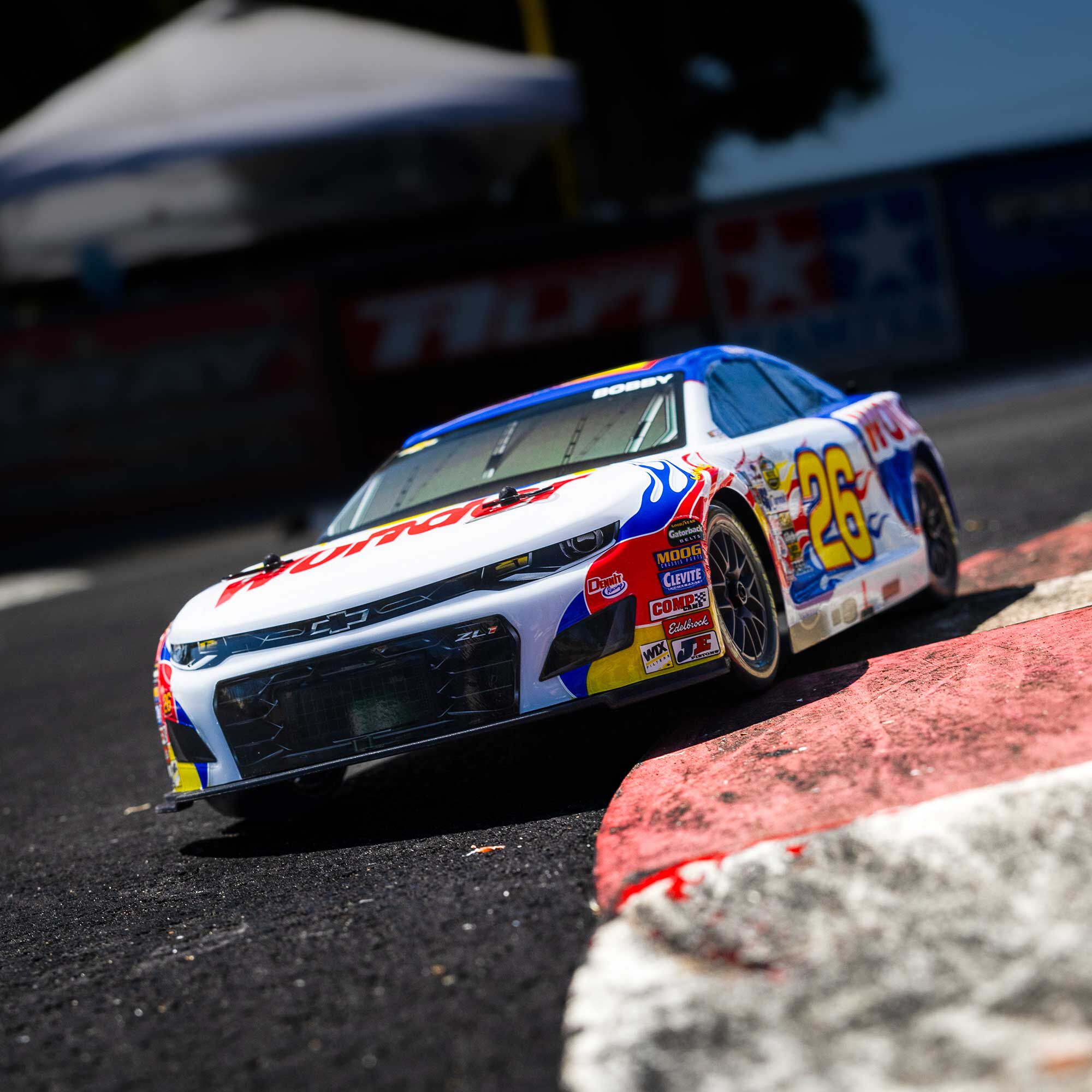 Losi 1:12 NASCAR RC Race Car Ricky Bobby No. 26 2026 Wonder Bread Chevrolet ZL1 2S AWD RTR Brushed On-Road-LOSF1122626