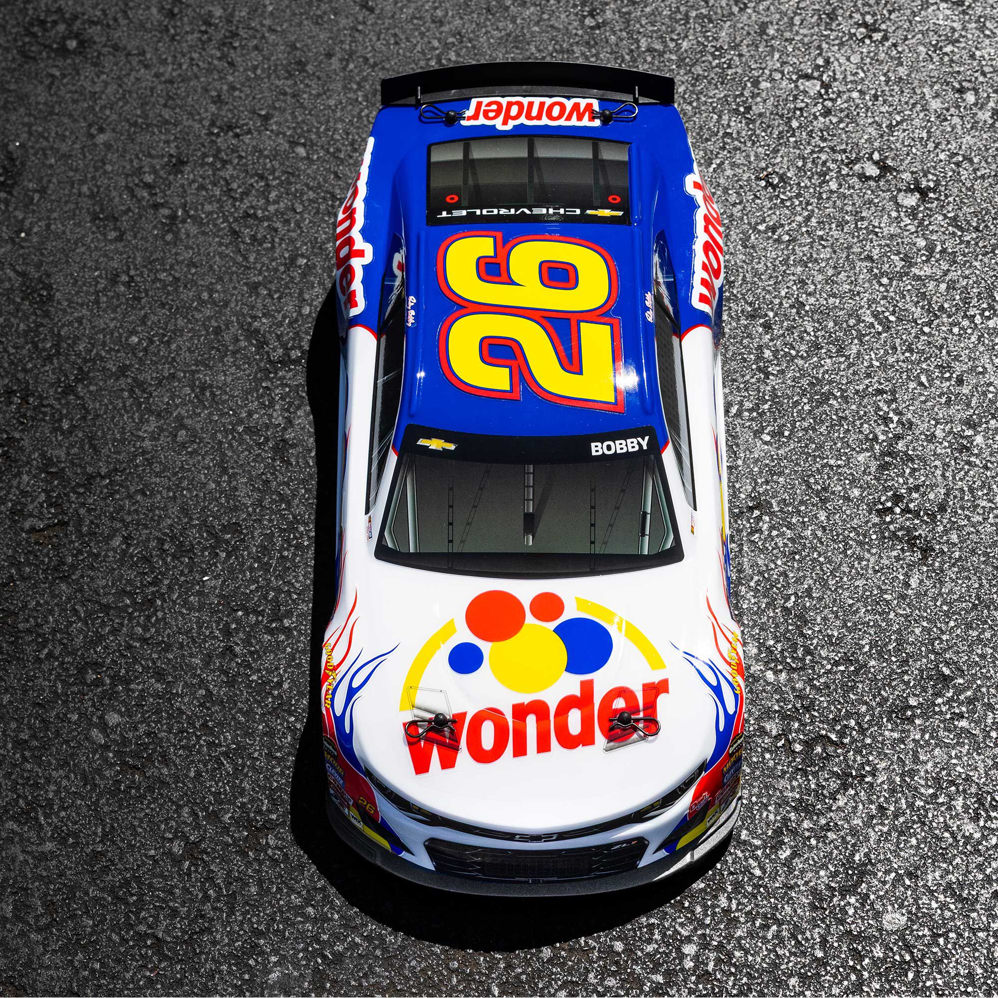 Losi 1:12 NASCAR RC Race Car Ricky Bobby No. 26 2026 Wonder Bread Chevrolet ZL1 2S AWD RTR Brushed On-Road-LOSF1122626