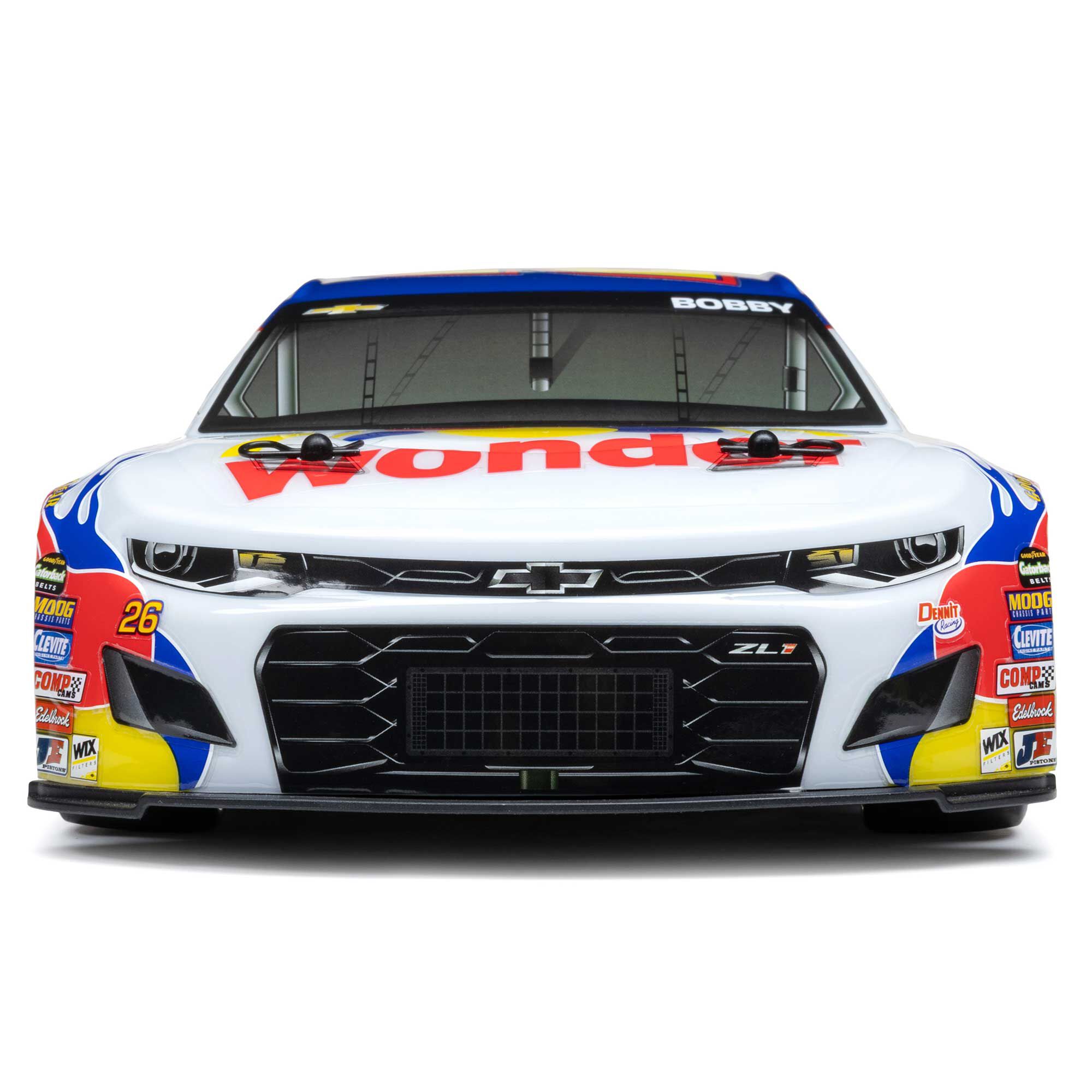 Losi 1:12 NASCAR RC Race Car Ricky Bobby No. 26 2026 Wonder Bread Chevrolet ZL1 2S AWD RTR Brushed On-Road-LOSF1122626