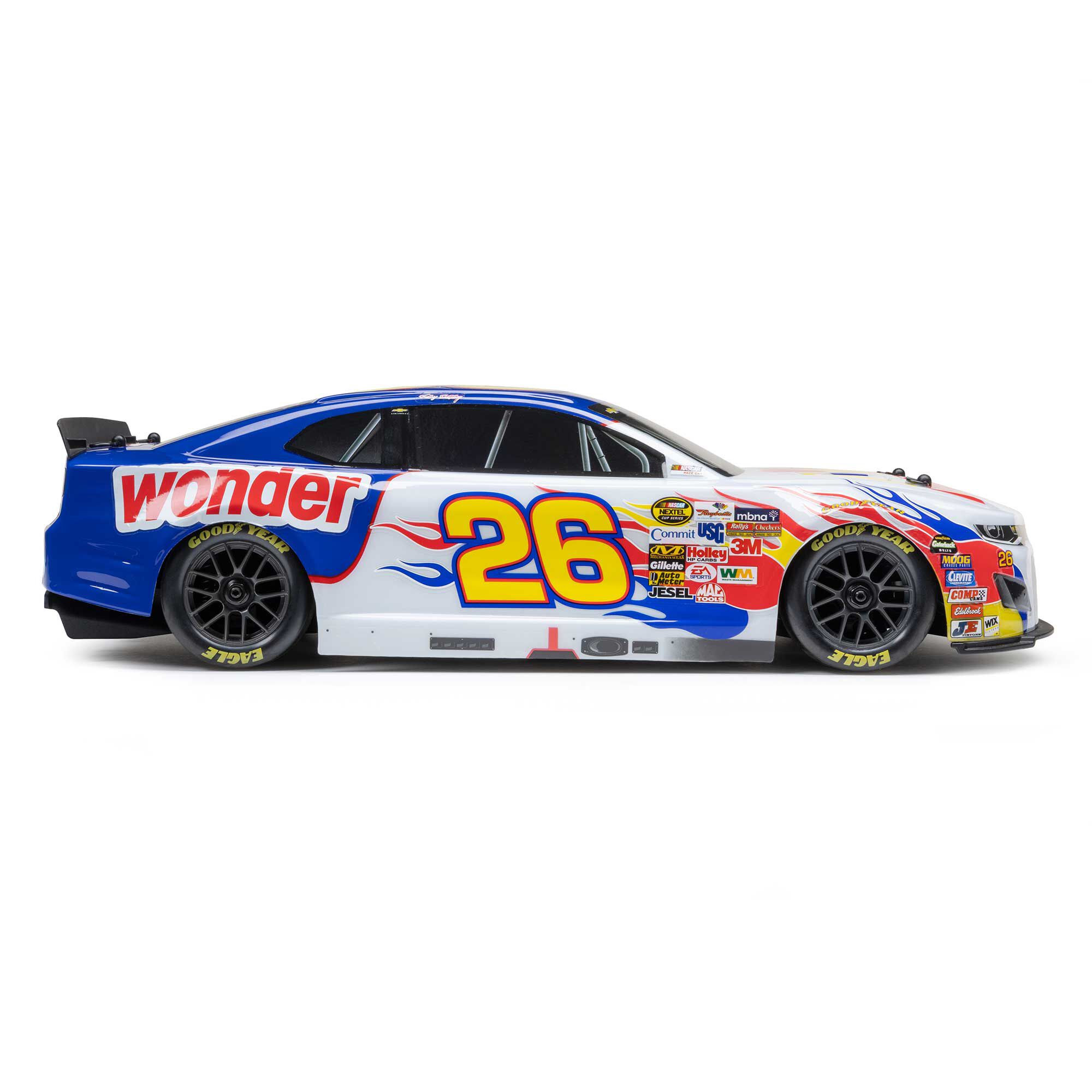 Losi 1:12 NASCAR RC Race Car Ricky Bobby No. 26 2026 Wonder Bread Chevrolet ZL1 2S AWD RTR Brushed On-Road-LOSF1122626