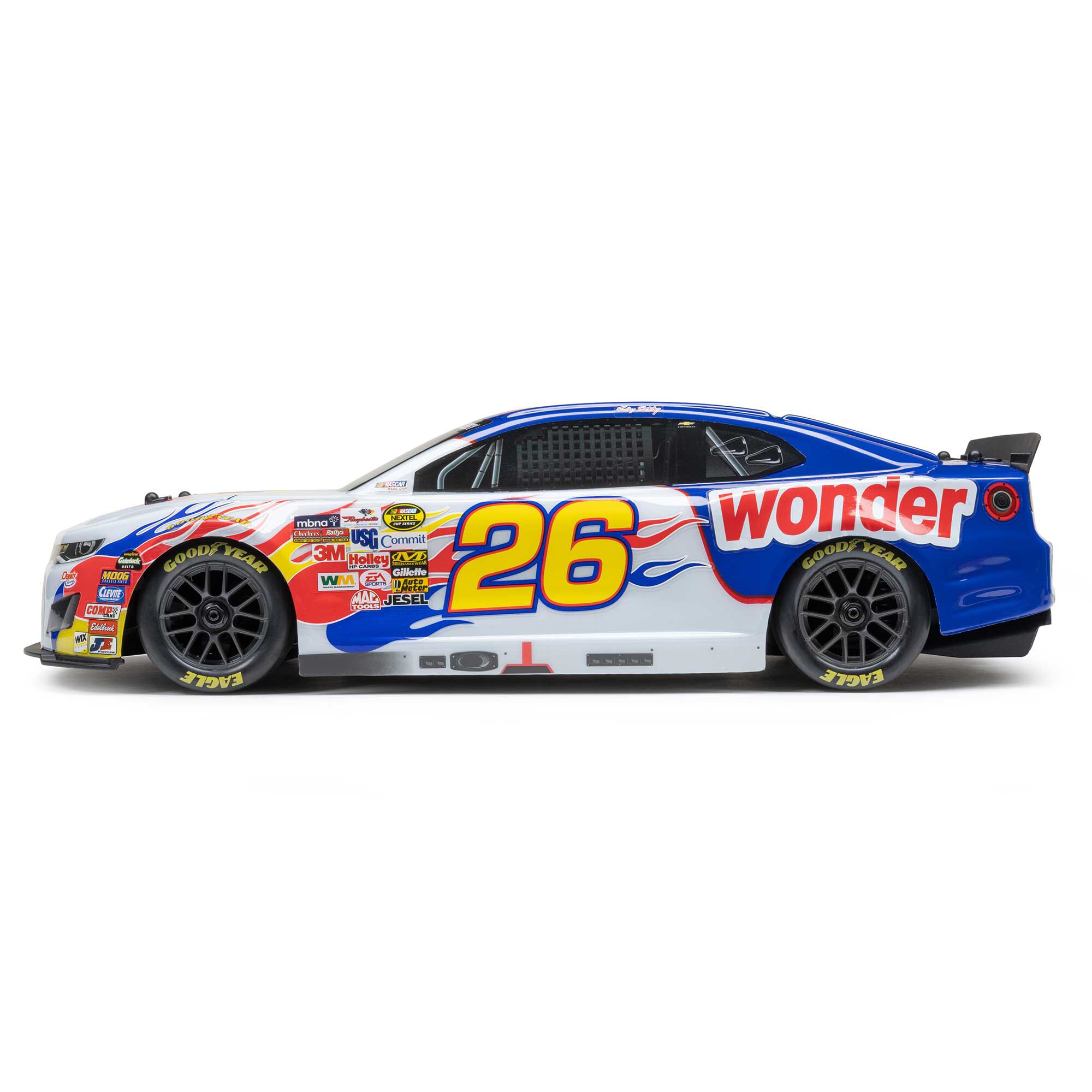 Losi 1:12 NASCAR RC Race Car Ricky Bobby No. 26 2026 Wonder Bread Chevrolet ZL1 2S AWD RTR Brushed On-Road-LOSF1122626