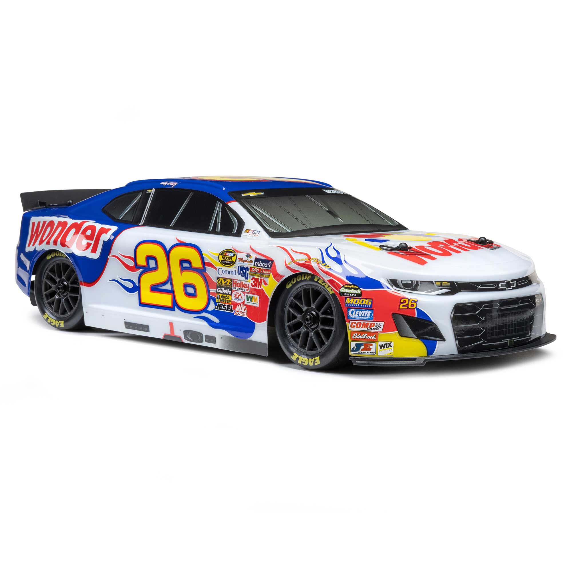 Losi 1:12 NASCAR RC Race Car Ricky Bobby No. 26 2026 Wonder Bread Chevrolet ZL1 2S AWD RTR Brushed On-Road-LOSF1122626
