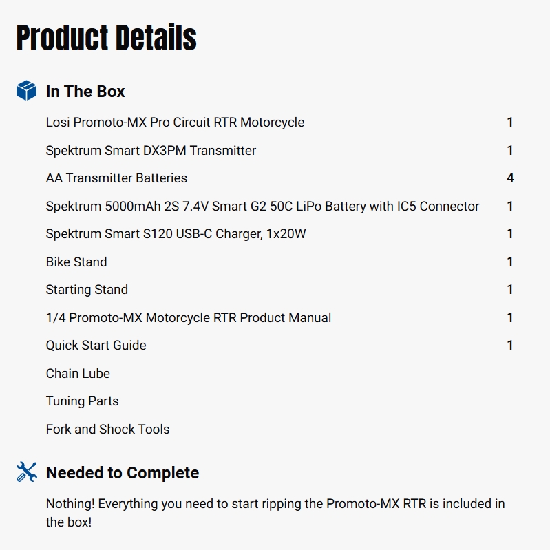 Losi 1:4 Promoto-MX Pro Circuit 2S RTR Brushless Motorcycle w/Battery & Charger, Green