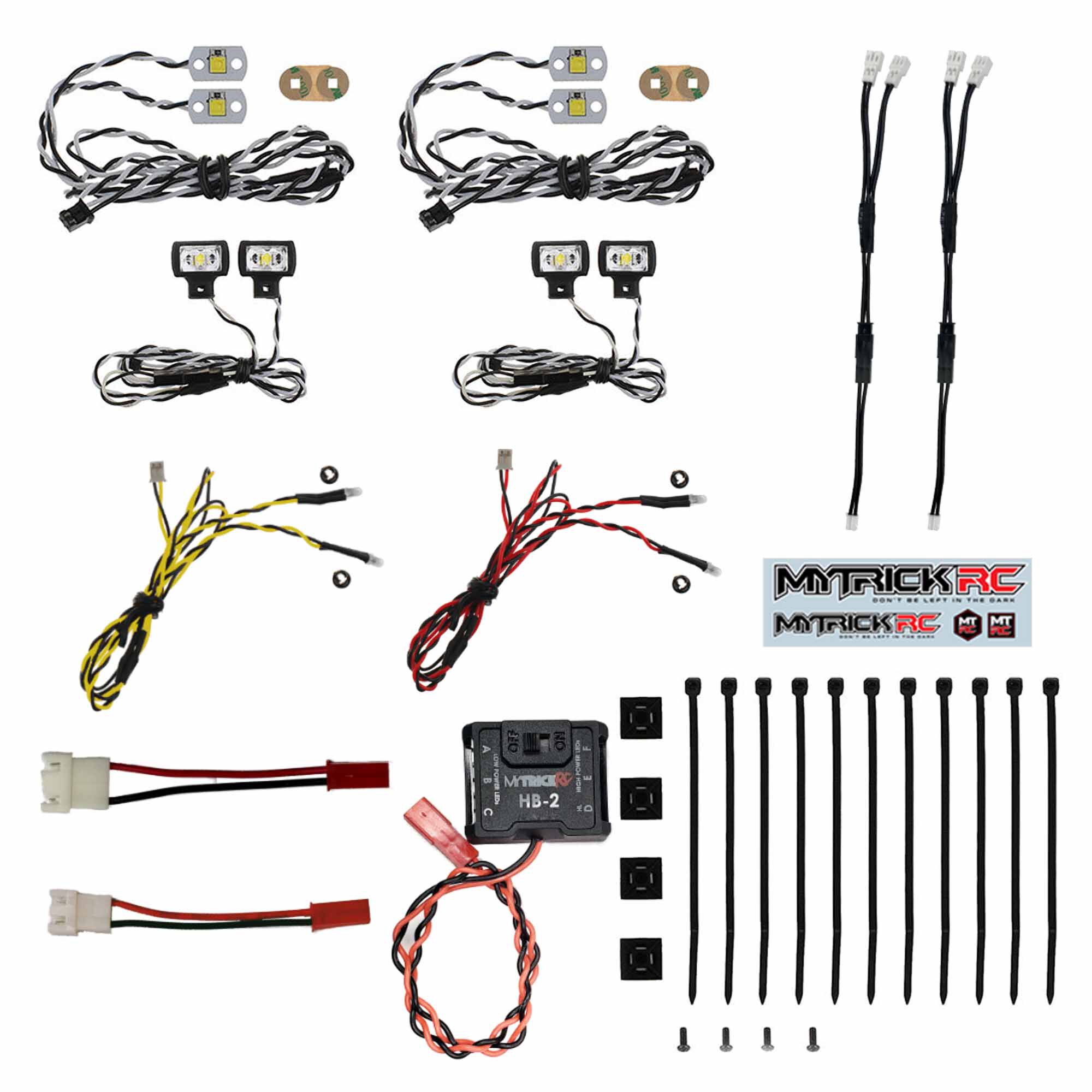 MyTrickRC, Inc. HB-2 Off-Road Light Kit, 1:10 Axial SCX10 III Base Camp-MYKAX22