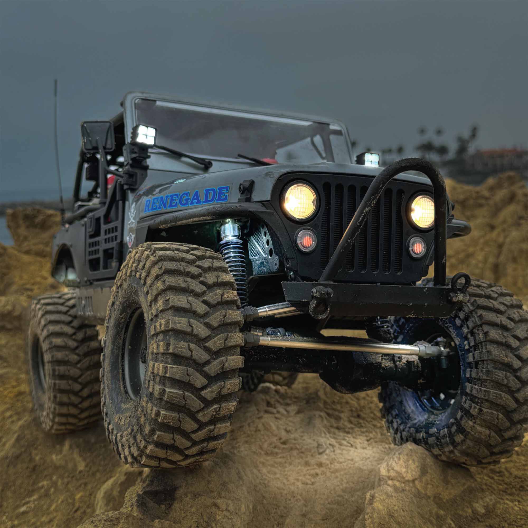 MyTrickRC, Inc. DG-1 Dragon II Deluxe Off-Road Light Kit, 1:10 Axial SCX10 III Jeep CJ-7-MYKAX23