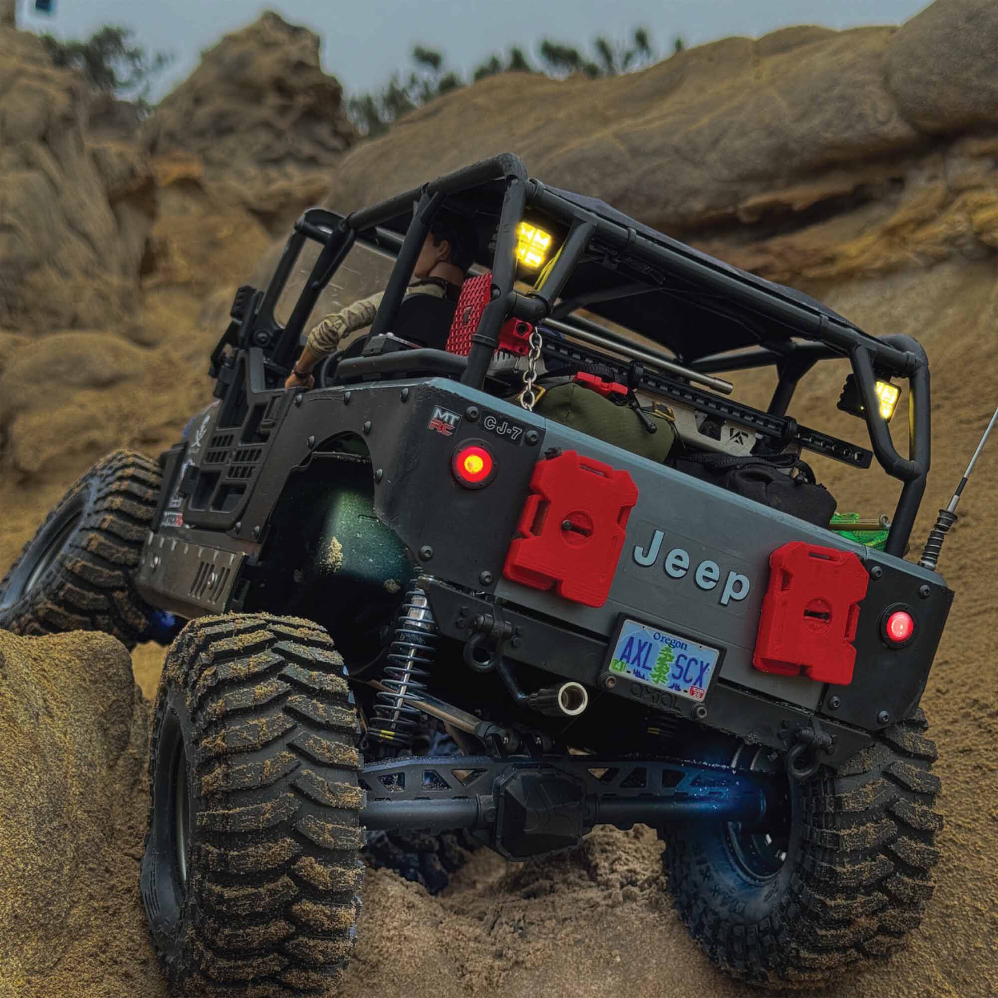 MyTrickRC, Inc. DG-1 Dragon II Deluxe Off-Road Light Kit, 1:10 Axial SCX10 III Jeep CJ-7-MYKAX23