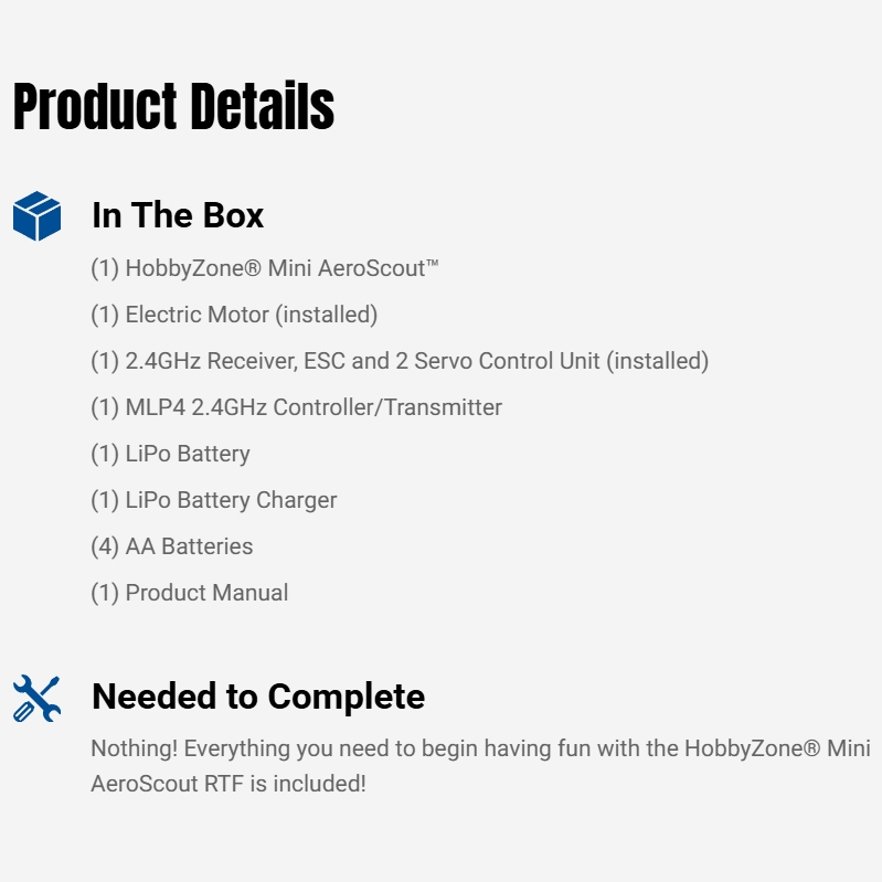 HobbyZone Mini AeroScout RTF