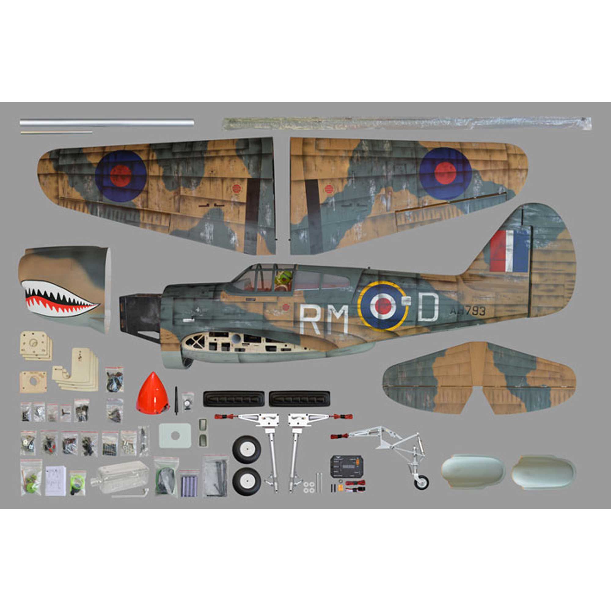 Phoenix Model 2040mm P-40 Warhawk 35-55cc ARF-PMMA0216