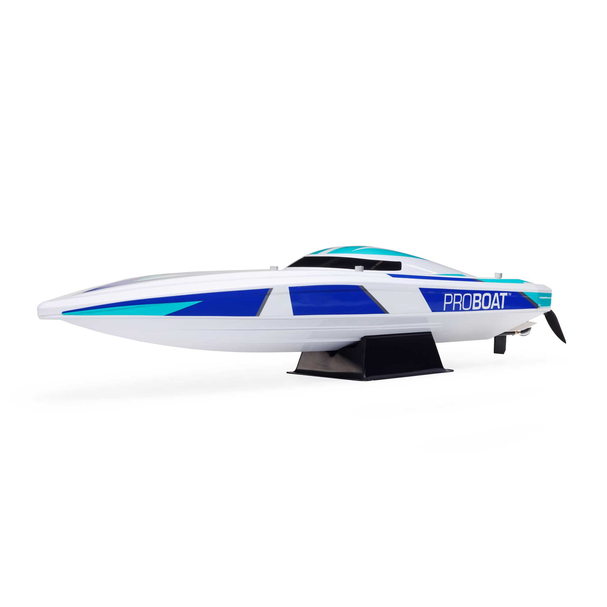 Pro Boat Sonicwake V2 36" Self-Righting Brushless Deep-V RTR RC Boats, Black&White