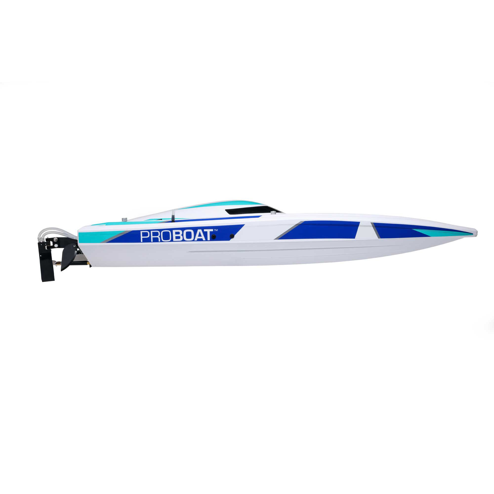 Pro Boat Sonicwake V2 36" Self-Righting Brushless Deep-V RTR RC Boats, Black&White