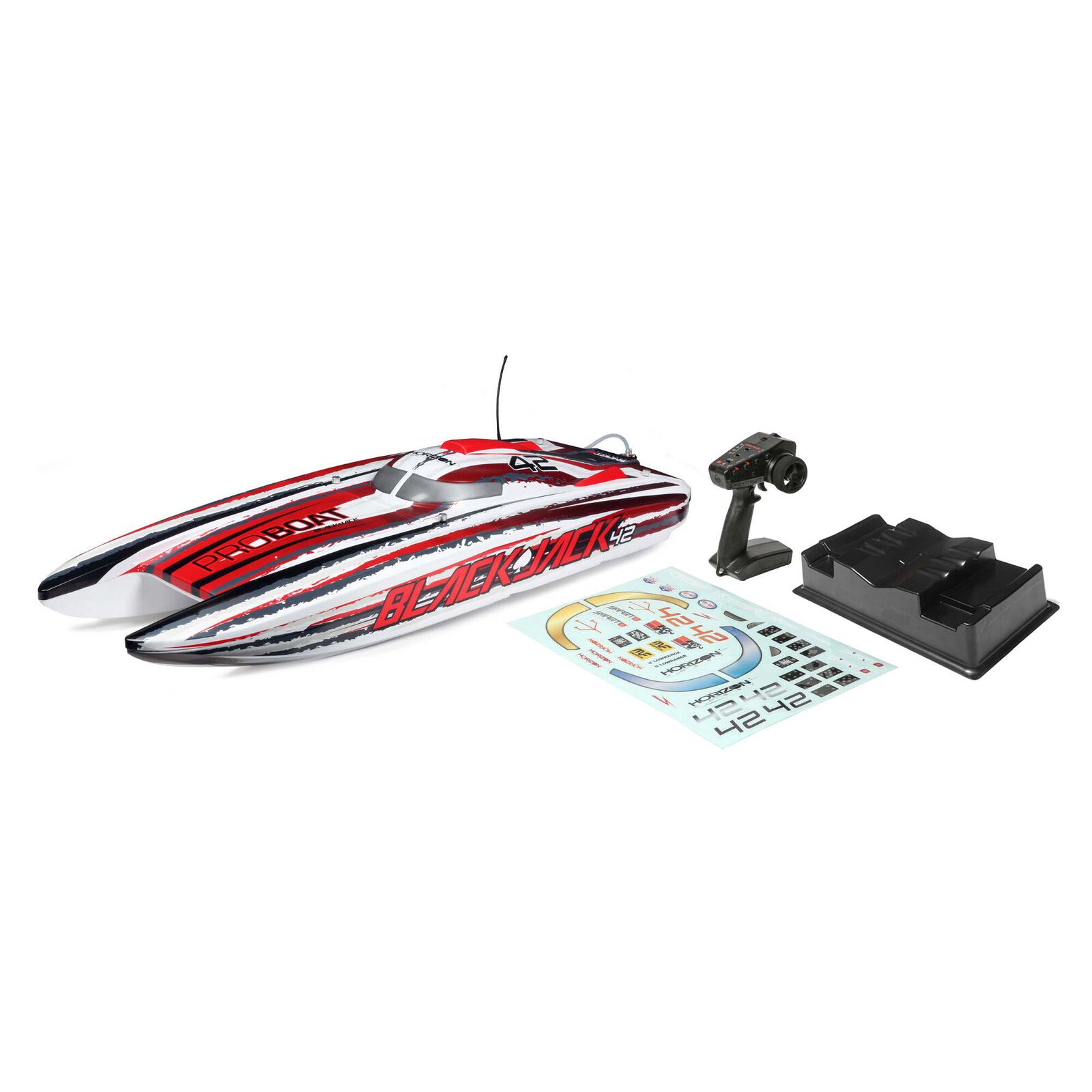 Pro Boat Blackjack 42" 8S Brushless Catamaran RTR, Black&White