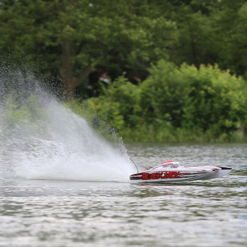 Pro Boat Blackjack 42" 8S Brushless Catamaran RTR, Black&White