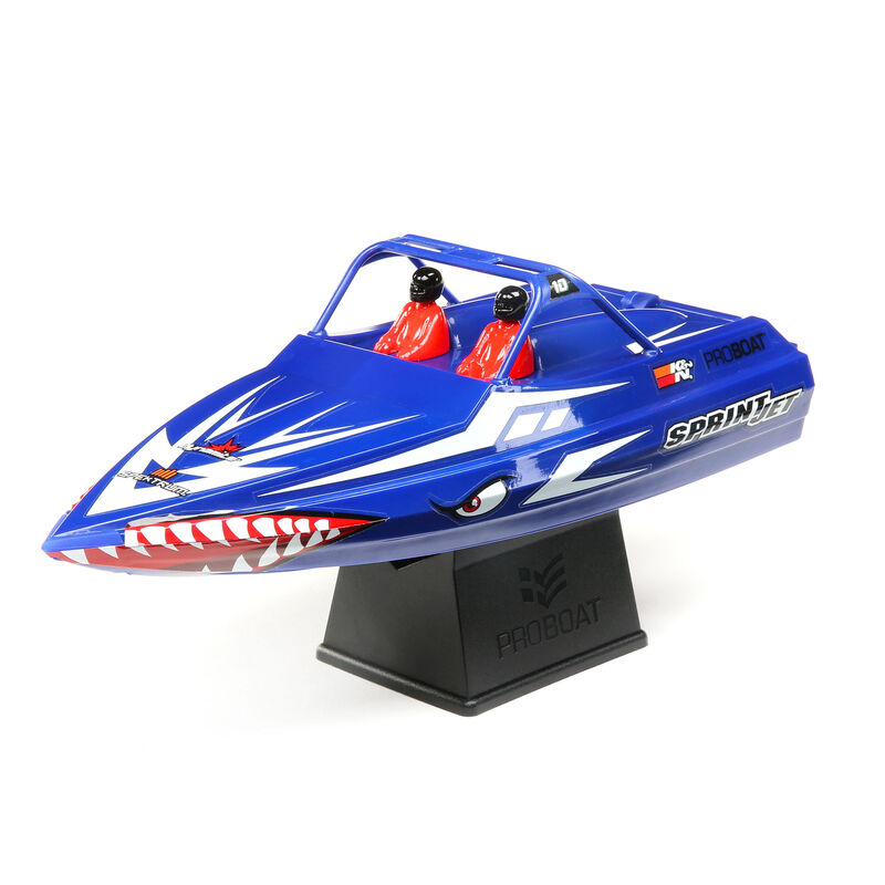 Pro Boat Sprintjet 9" Self-Righting Deep-V Jet Boat Brushed RTR, Silver&Blue