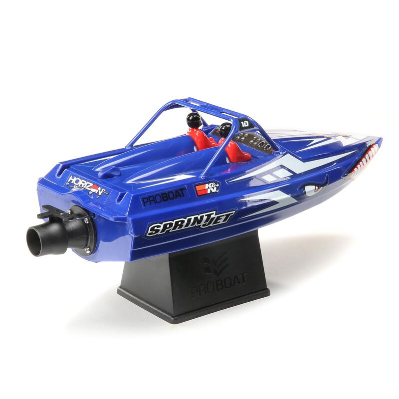 Pro Boat Sprintjet 9" Self-Righting Deep-V Jet Boat Brushed RTR, Silver&Blue
