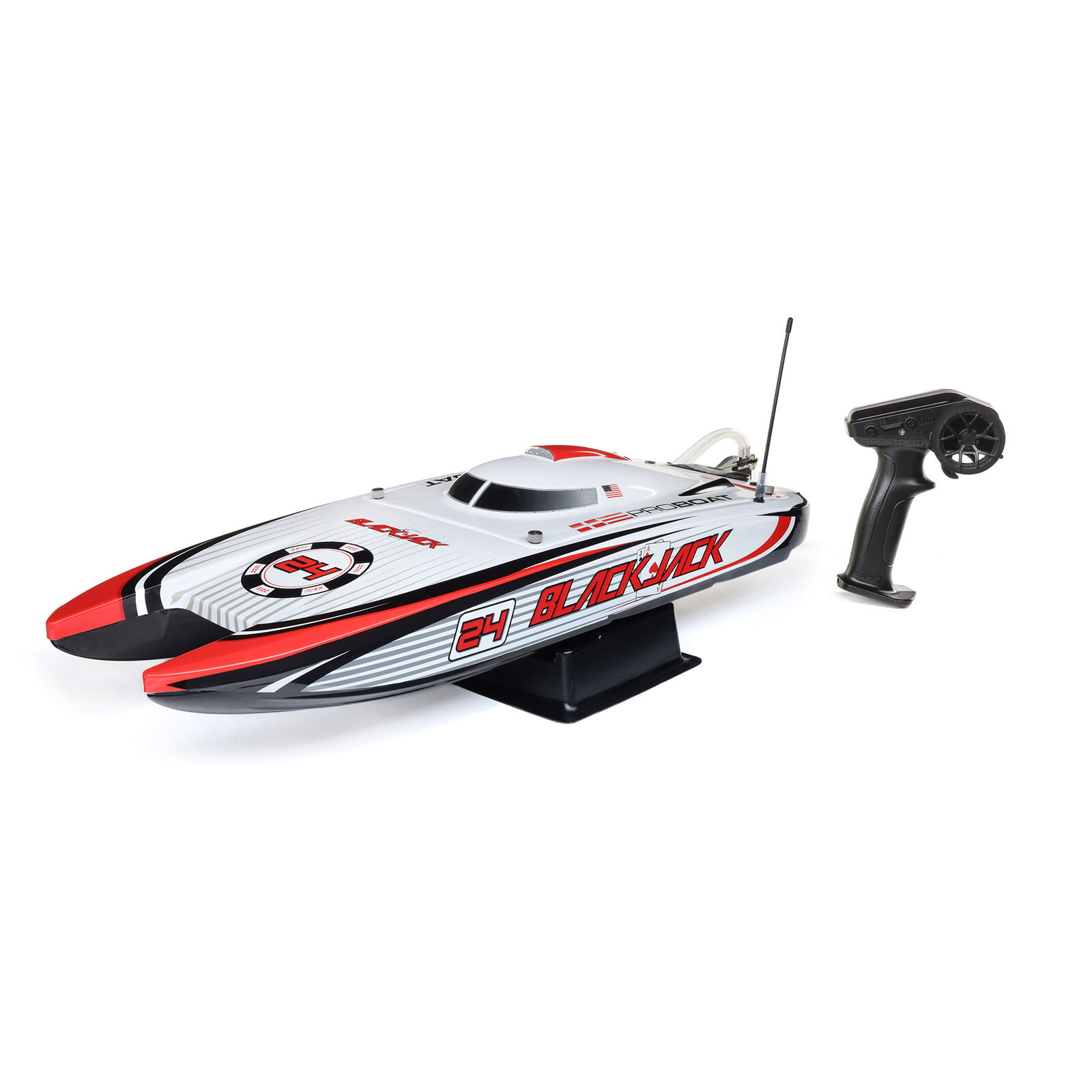 Pro Boat Blackjack 24" V2 Catamaran Brushless: RTR, Heat Wave Visual-PRB08049T1