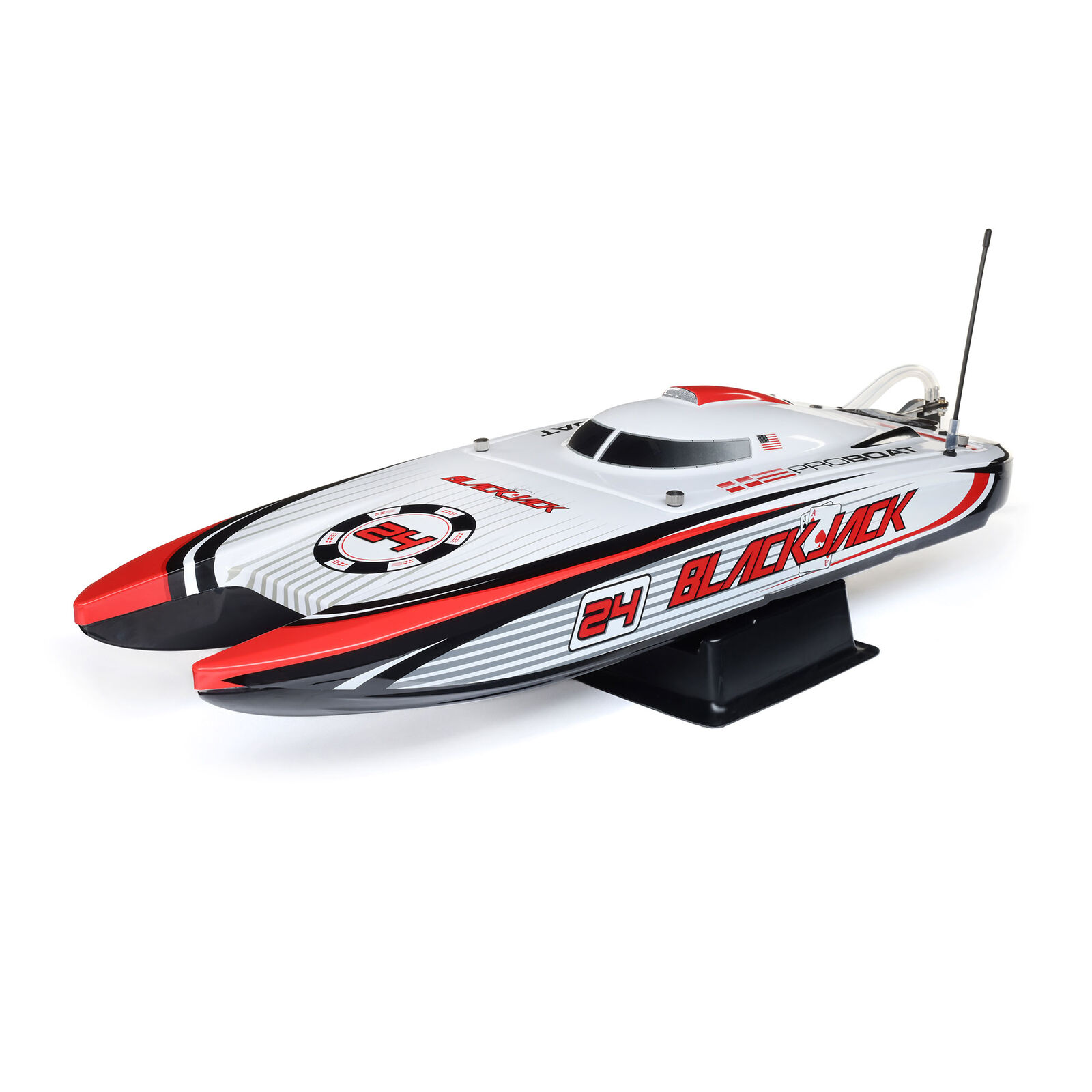 Pro Boat Blackjack 24" V2 Catamaran Brushless: RTR, Heat Wave Visual-PRB08049T1