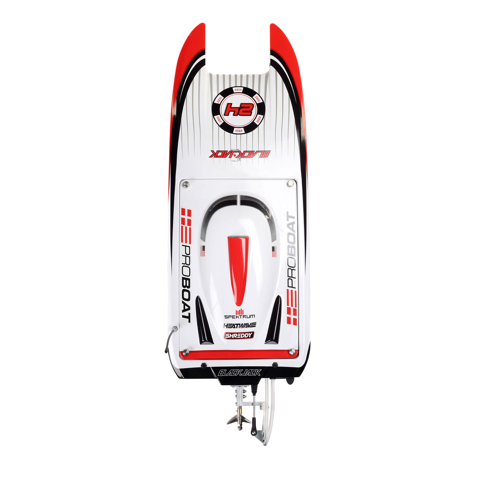 Pro Boat Blackjack 24" V2 Catamaran Brushless: RTR, Heat Wave Visual-PRB08049T1